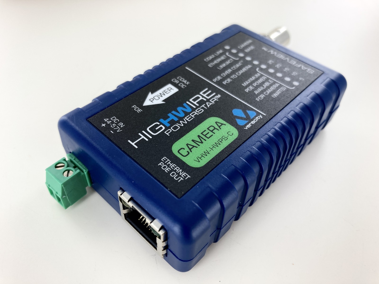Veracity VHW-HWPS-C Highwire Powerstar Ethernet and POE Over Coax Adaptor Camera