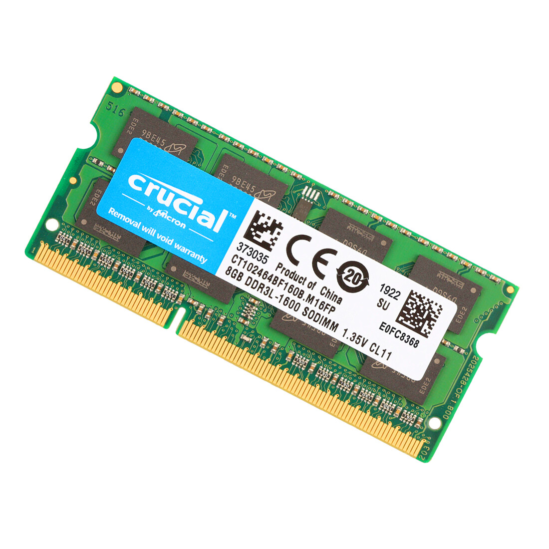 Crucial DDR3L 16GB 8GB 1600Mhz 2Rx8 PC3L-12800 1.35V SODIMM Memory Laptop 204pin
