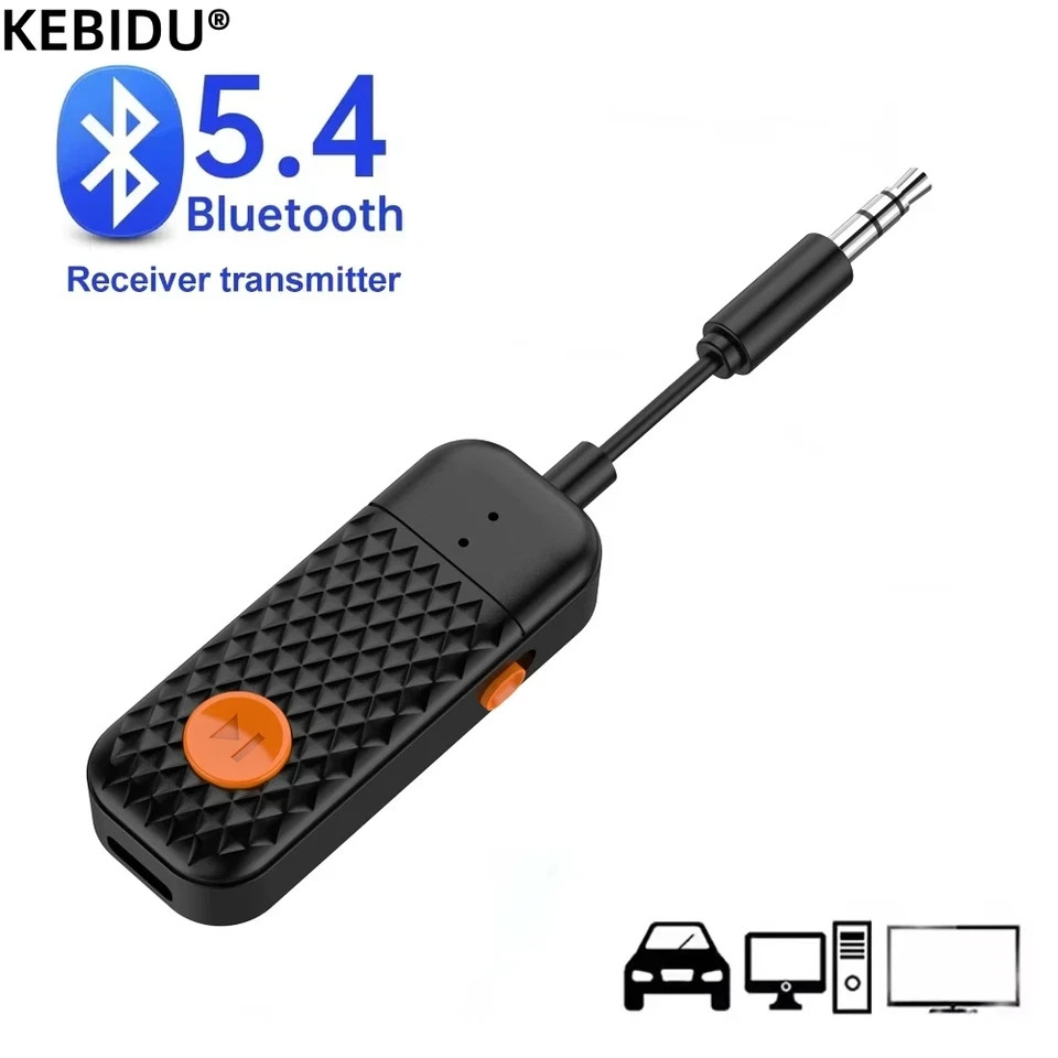 Bluetooth 5.4 Audio Transmitter Receiver 3.5MM AUX Hifi Stereo Music Wireless Ad