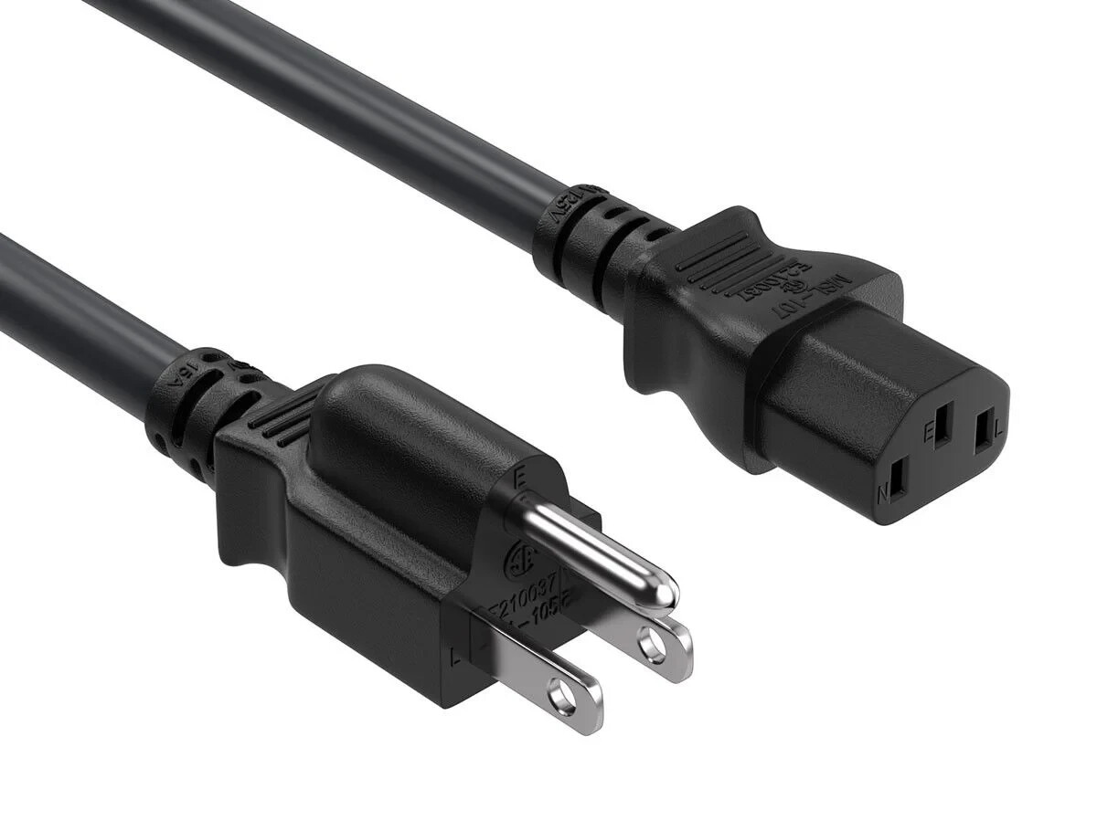 14 AWG Universal Power Cord (IEC320 C13 to NEMA 5-15P)
