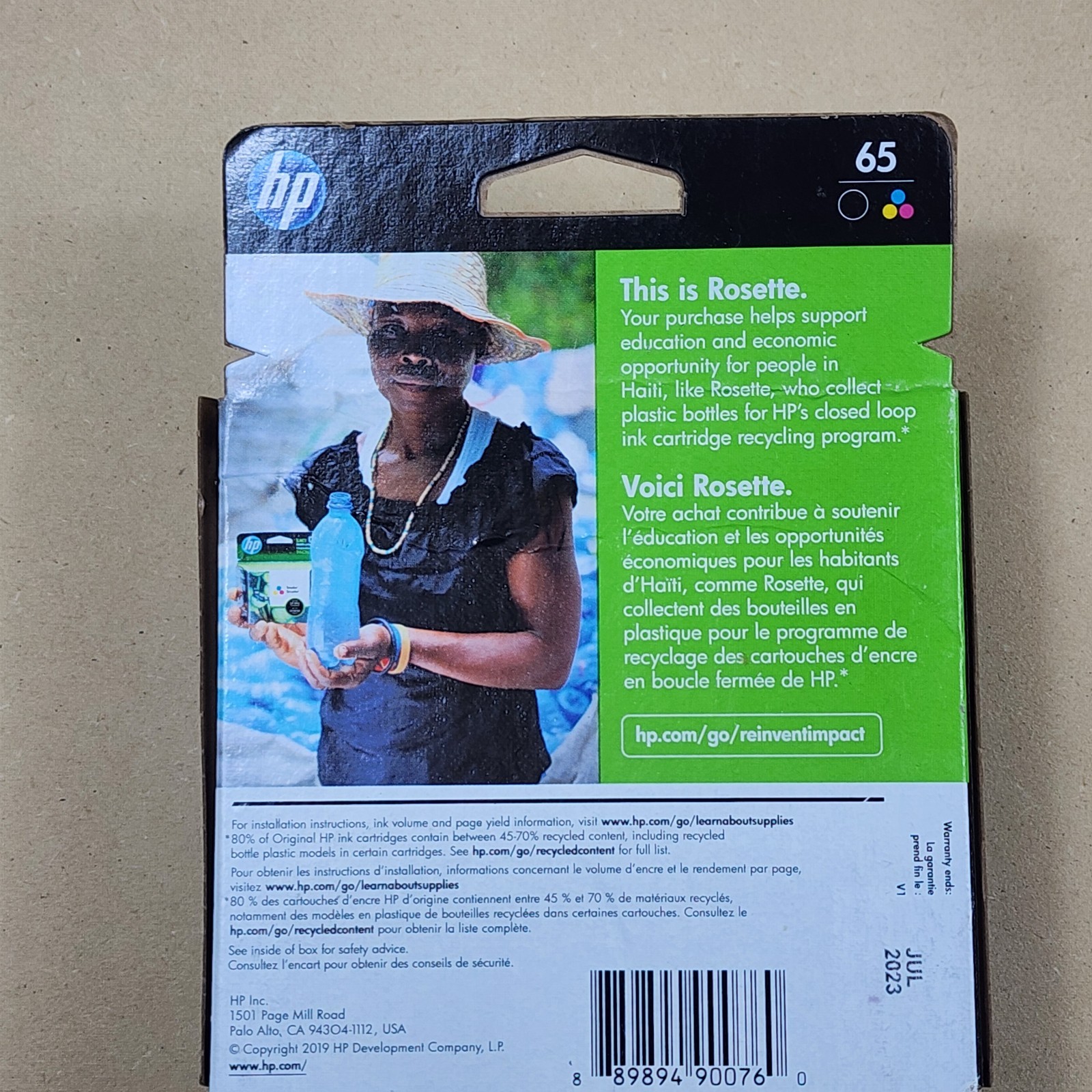HP #65 2pack Combo Ink Cartridges 65 Black and Color NEW GENUINE Exp. JUL 2023