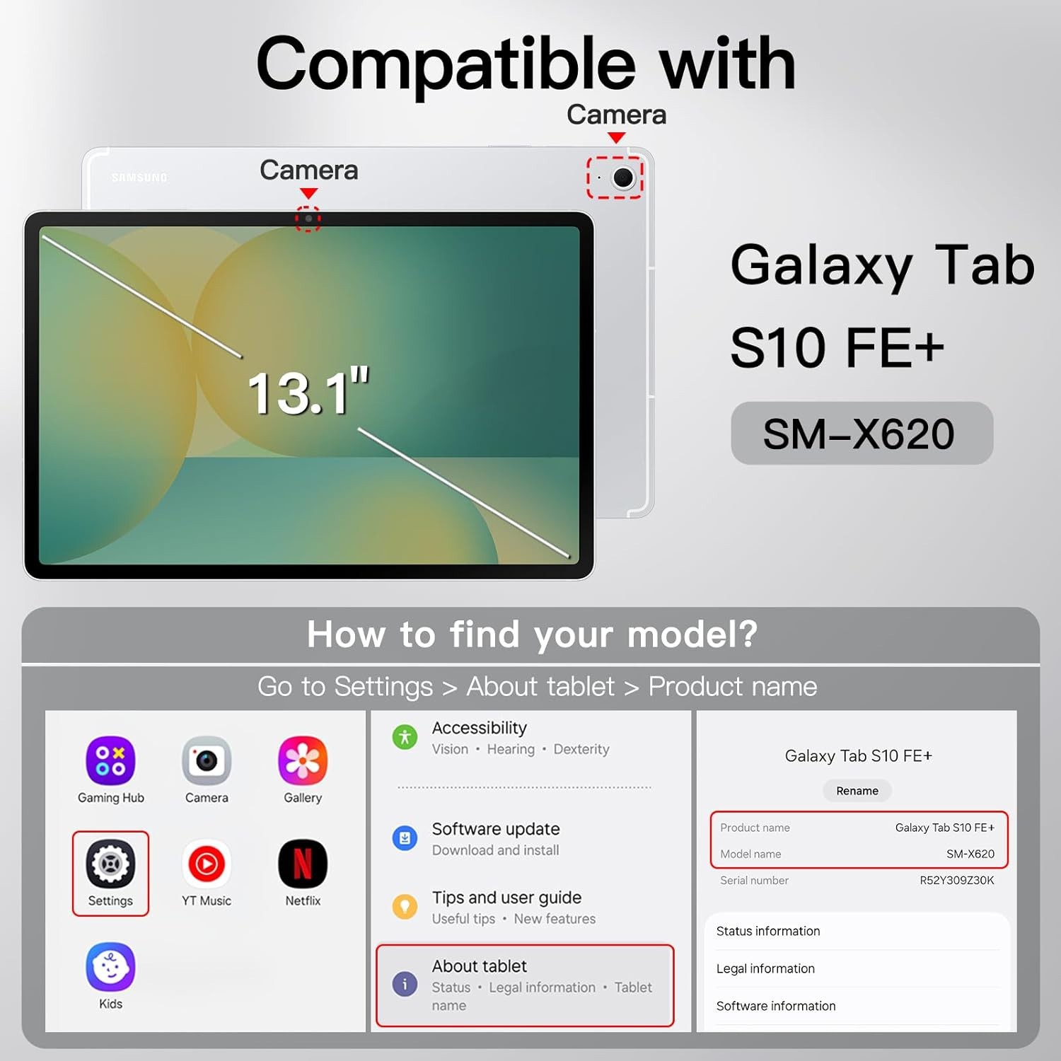 JETECH CASE FOR SAMSUNG GALAXY TAB S10 FE PLUS/S10 FE + 13.1″ BRAND NEW