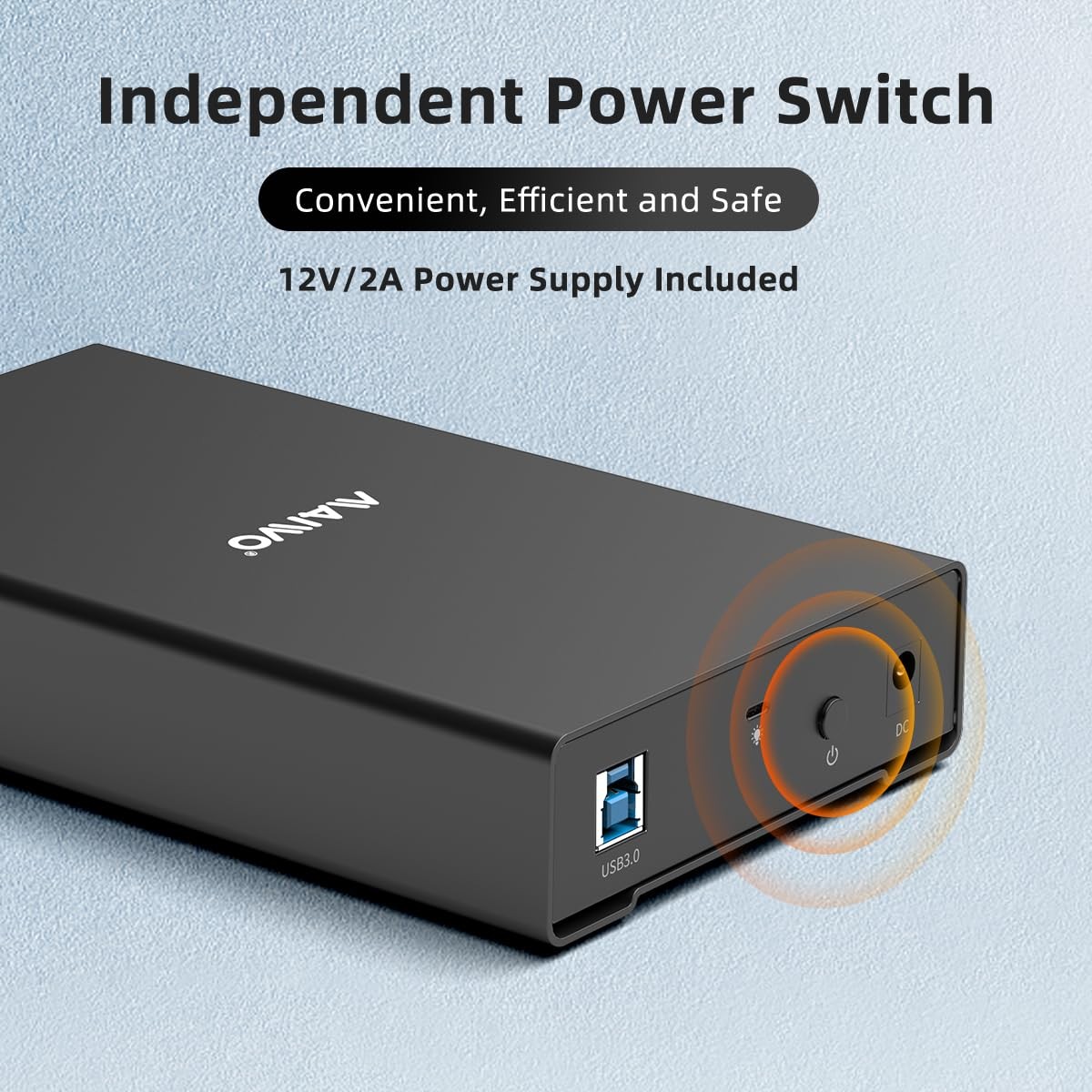 MAIWO External Hard Drive Enclosure for 2.5 3.5 Inch SATA HDD/SSD, USB 3.0 Ha…