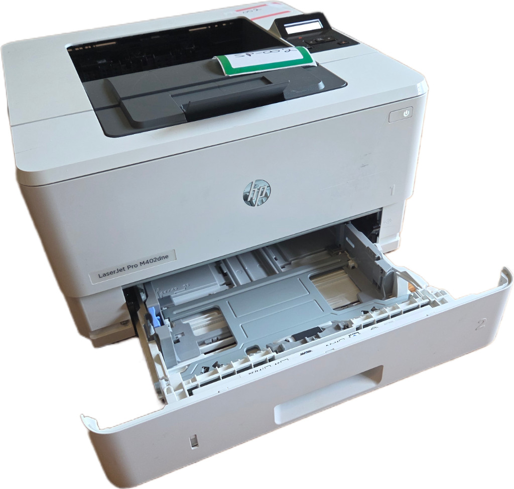 HP LaserJet Pro M402dne Monochrome Laser Printer w/ HP 26X Toner – Tested Workin