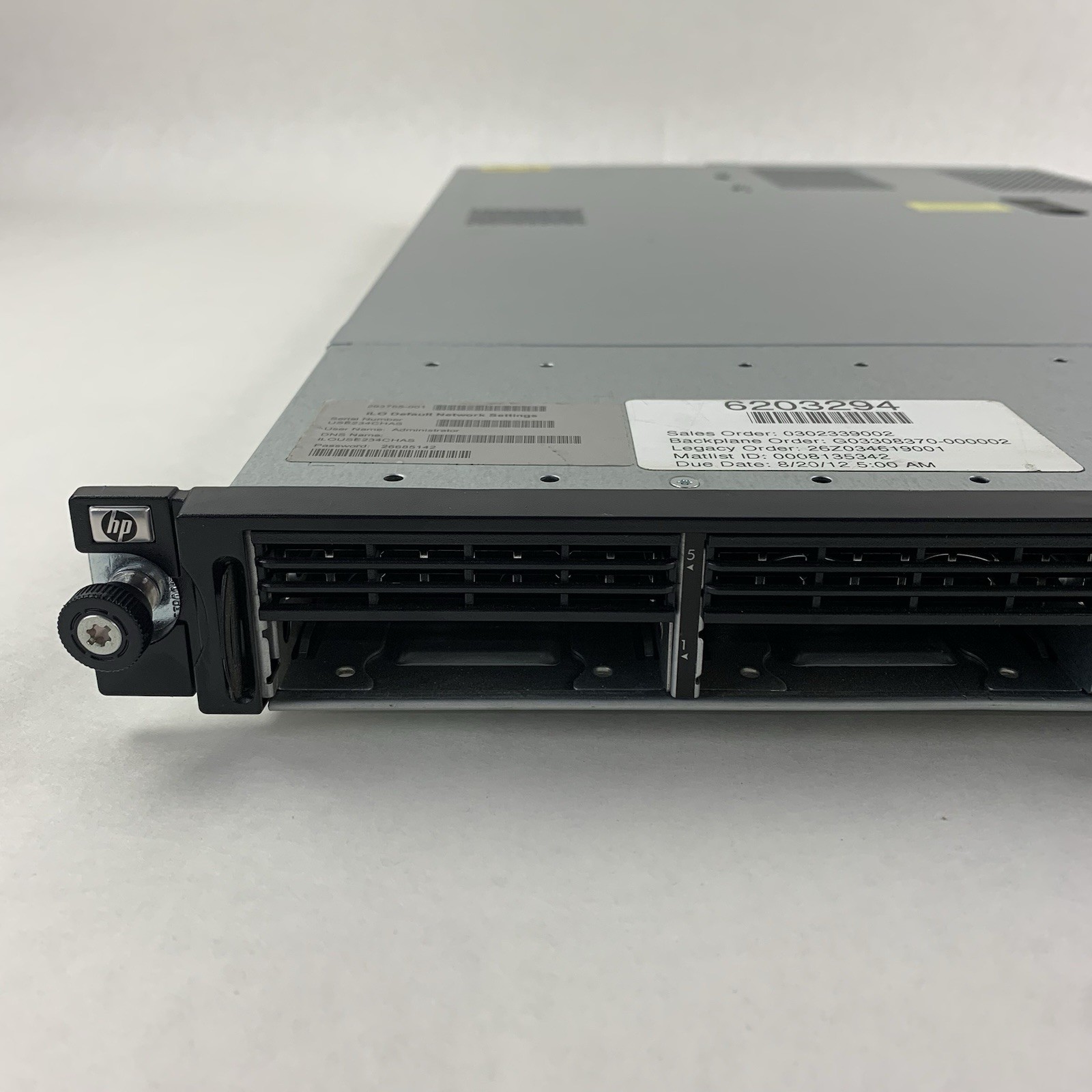 HP Proliant DL360 G7 Server Intel Xeon E5645 2.4 GHz 6 GB RAM No HDD No OS
