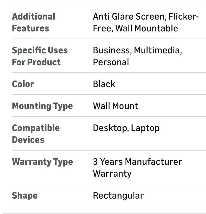 Samsung 32″ Flat Monitor AMD FreeSync 75Hz Borderless with DP Cable S32B304NWN