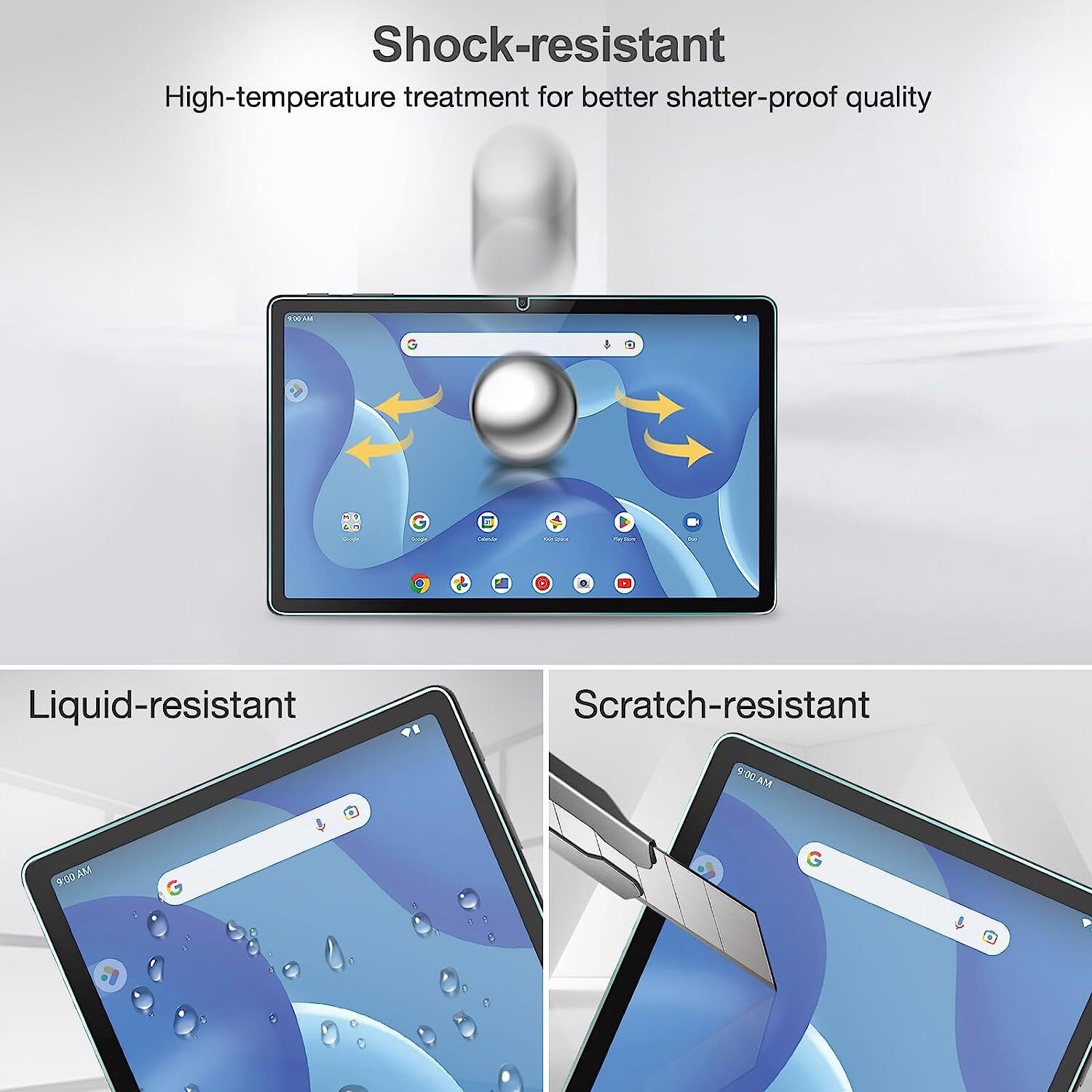 2 PACK Tempered Glass Screen Protector For Onn 7″ 8″ 10.1″ 10.4″ 11″ Pro Tablet