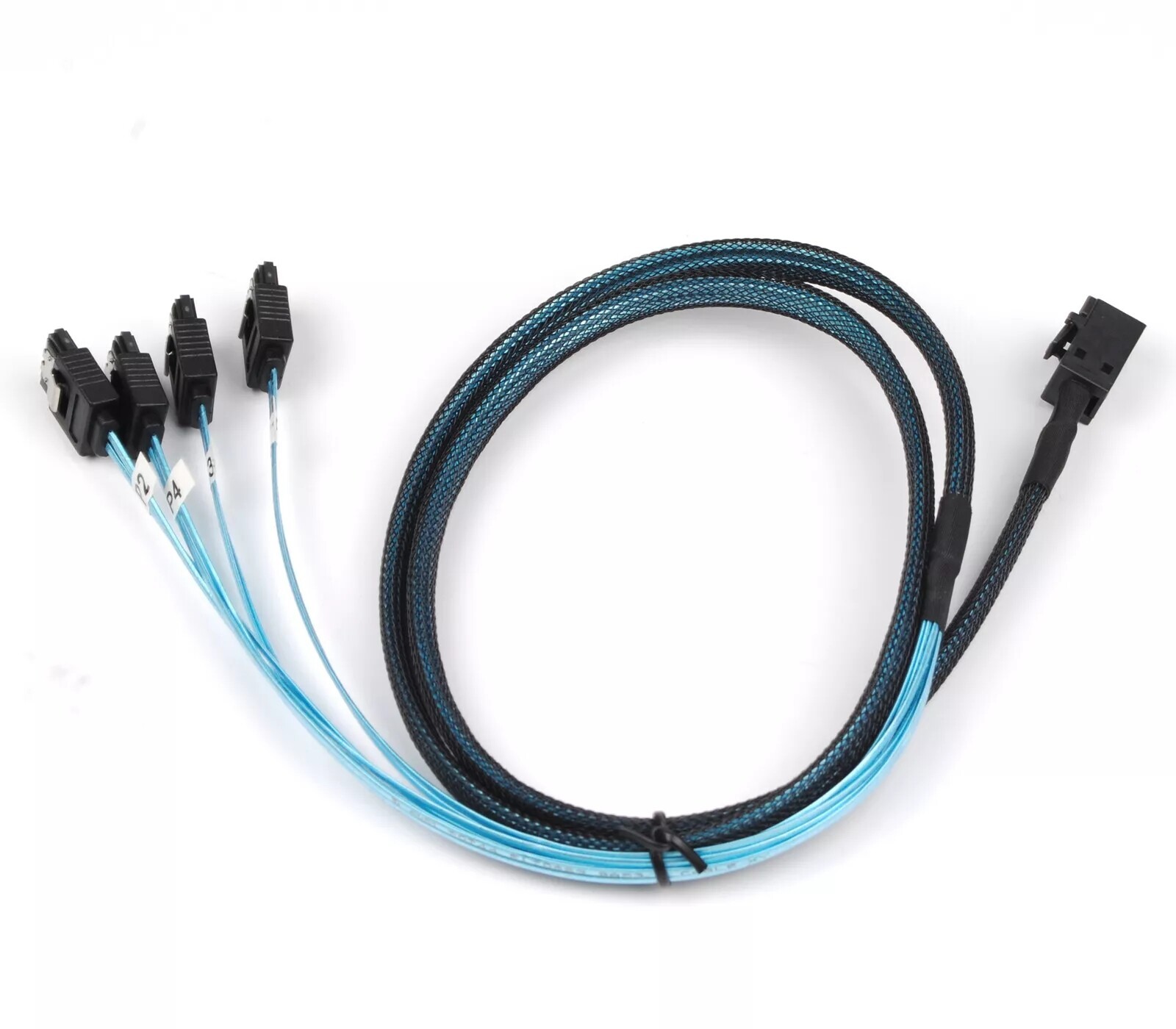 Lot Mini SAS SFF-8643 To 4 SATA 7pin Hard Disk 6Gbps Data Server Raid Cable 1M