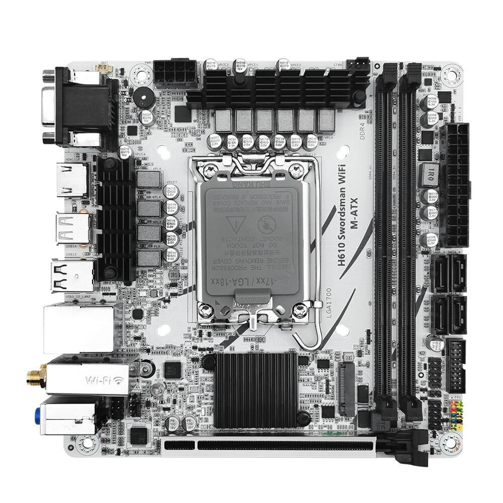 LGA 1700 H610 Motherboard Intel 12/13 Gen CPU Processor DDR4 RAM On-Board Audio