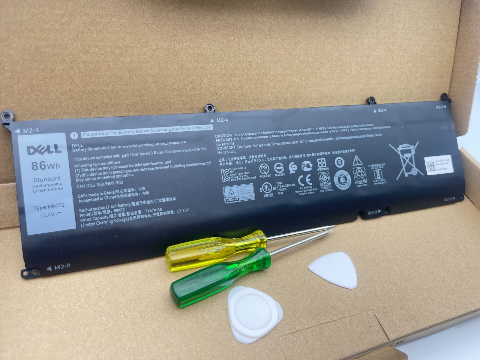Genuine OEM 86Wh 69KF2 Battery For Dell Alienware M15 M17 R3 XPS 15 9500 8FCTC