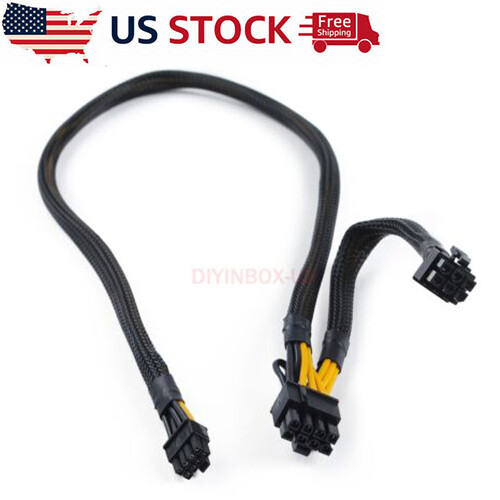 8pin to 6+8pin GPU Video Card Power Supply Cable for HP DL380 G10 Gen10 US Ship