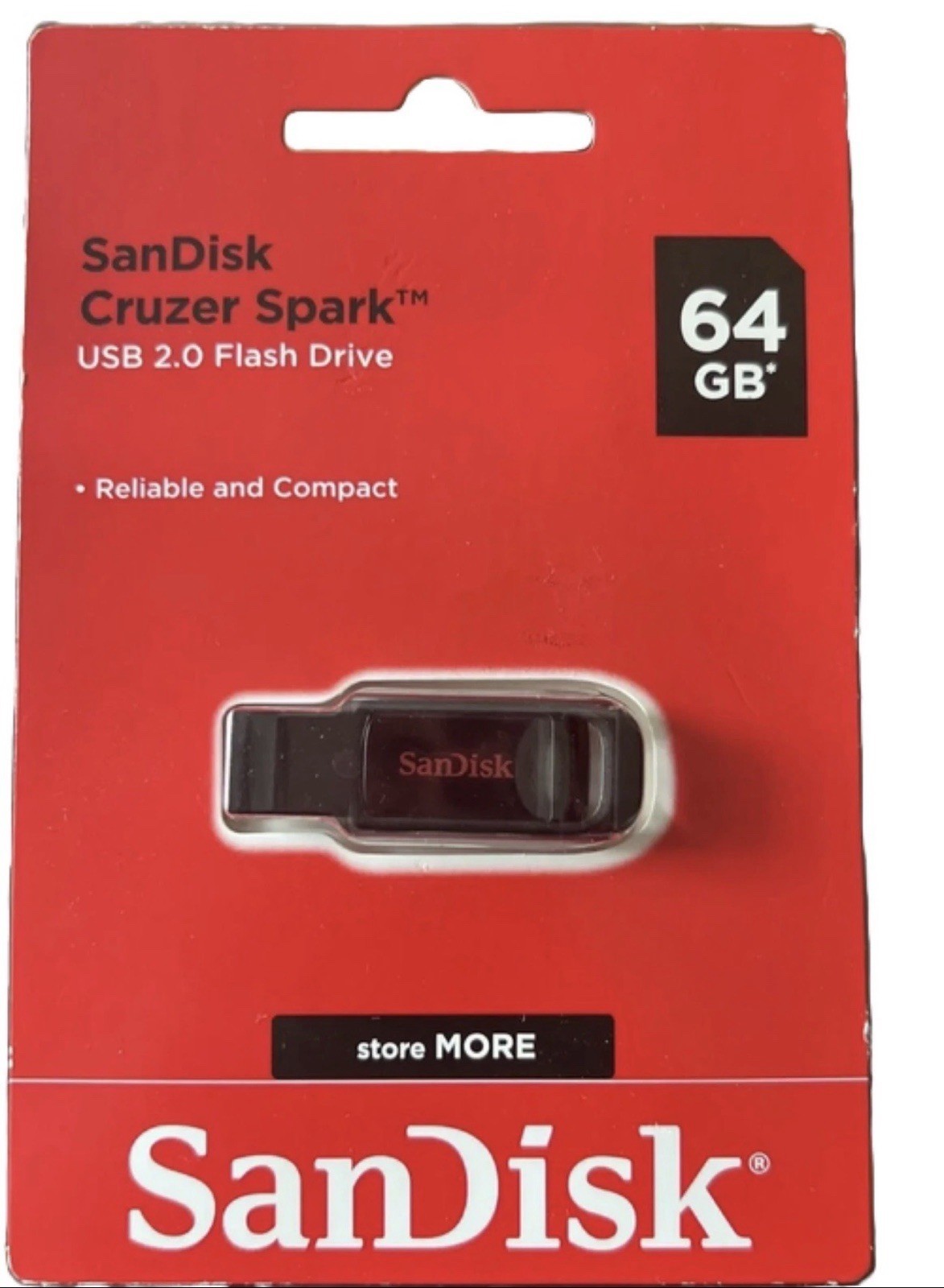 SanDisk Cruzer Spark 64GB USB 2.0 Flash Drive Reliable&Compact Store MORE.