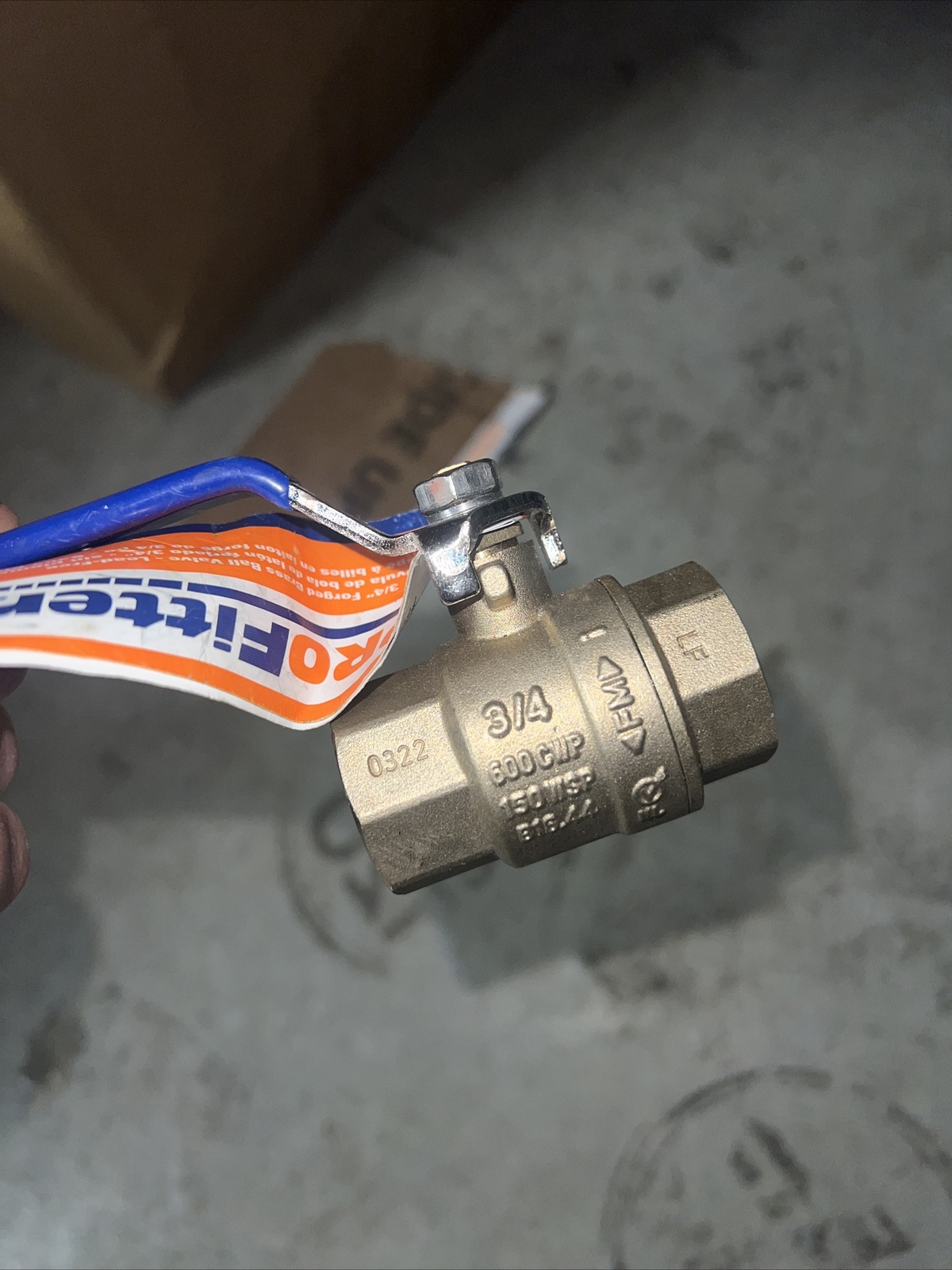 NEW PROFITTER 4205169 3/4″ FORGED BRASS BALL VALVE