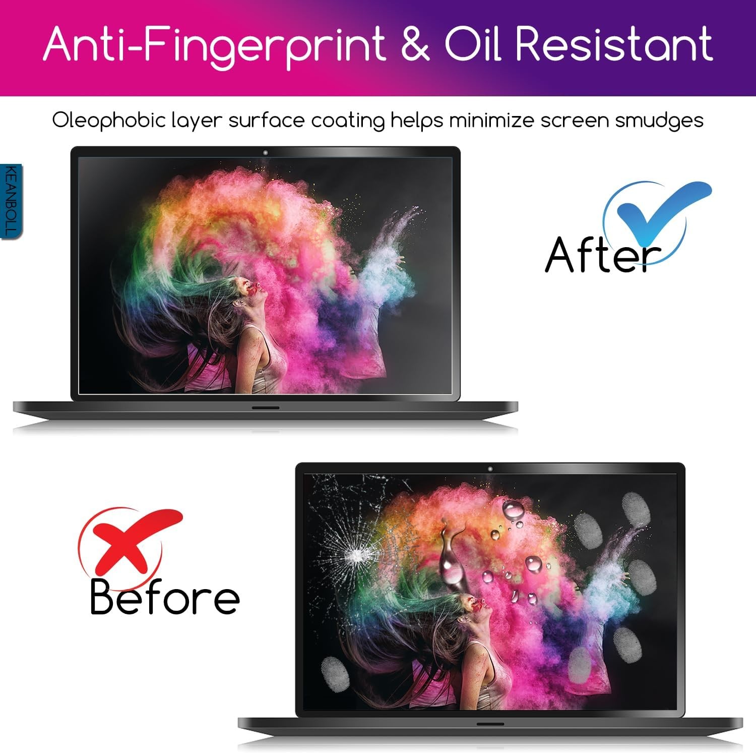 Dell 16-Inch Laptop Tempered Glass Screen Protector, Anti-Scratch, HD Clear, Bub