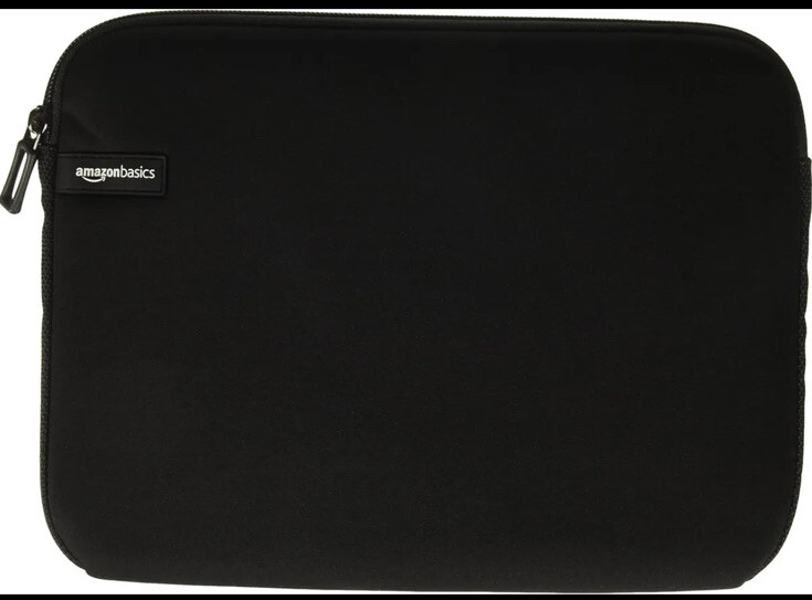 Amazon Basics 11.6-Inch Laptop Sleeve, Protective Case with Zipper BLACK