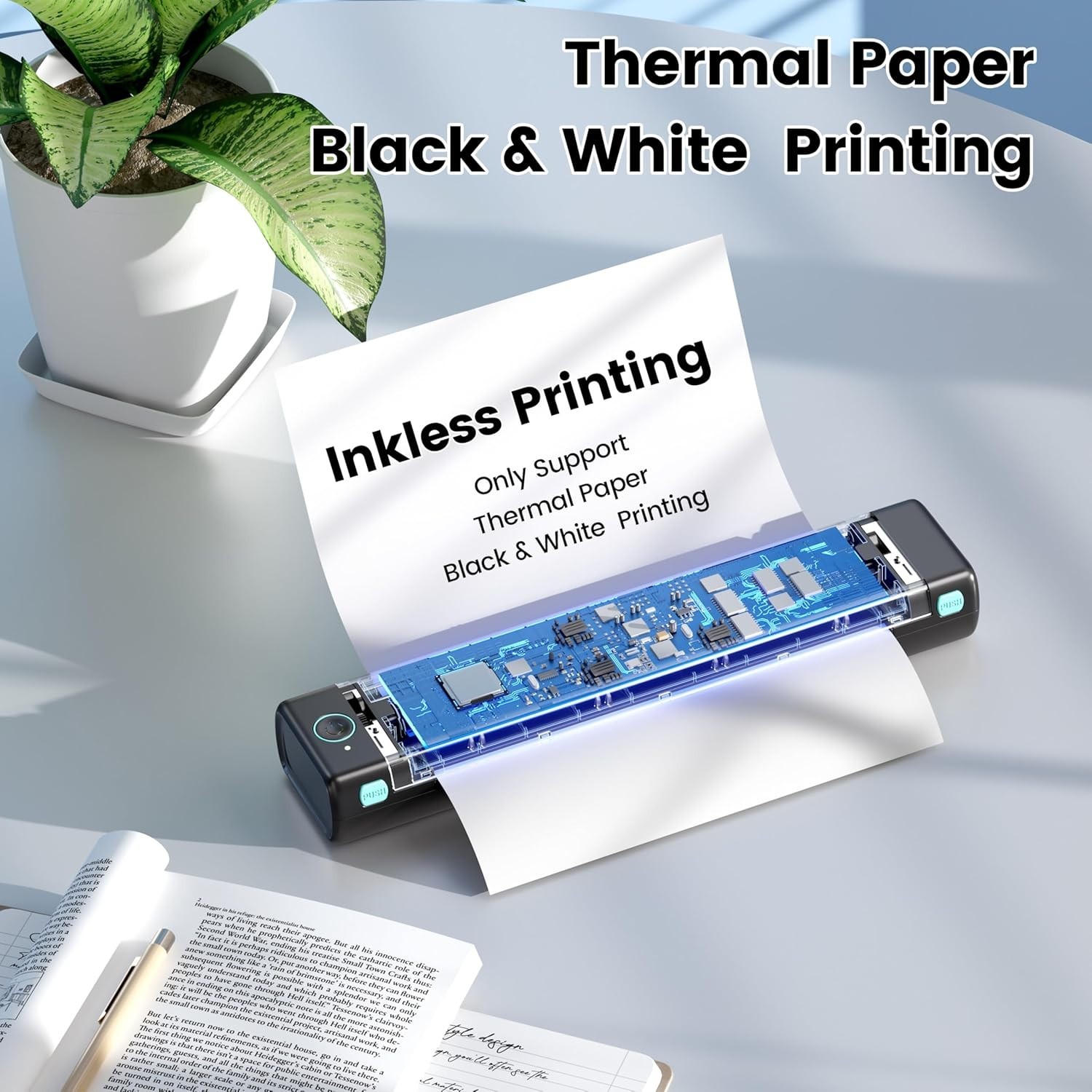 Phomemo M08F Thermal Printer Bluetooth Thermal Printer for 8.5″ X 11″ US Letter