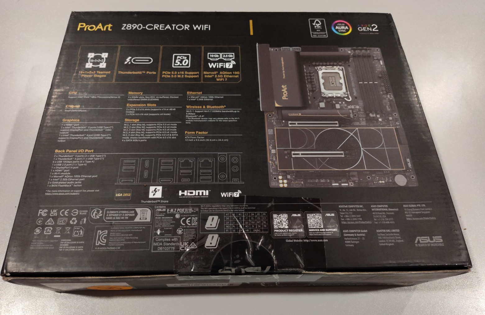 ASUS ProArt Z890-CREATOR WIFI Z890 LGA 1851 ATX Motherboard – OPEN BOX, TESTED