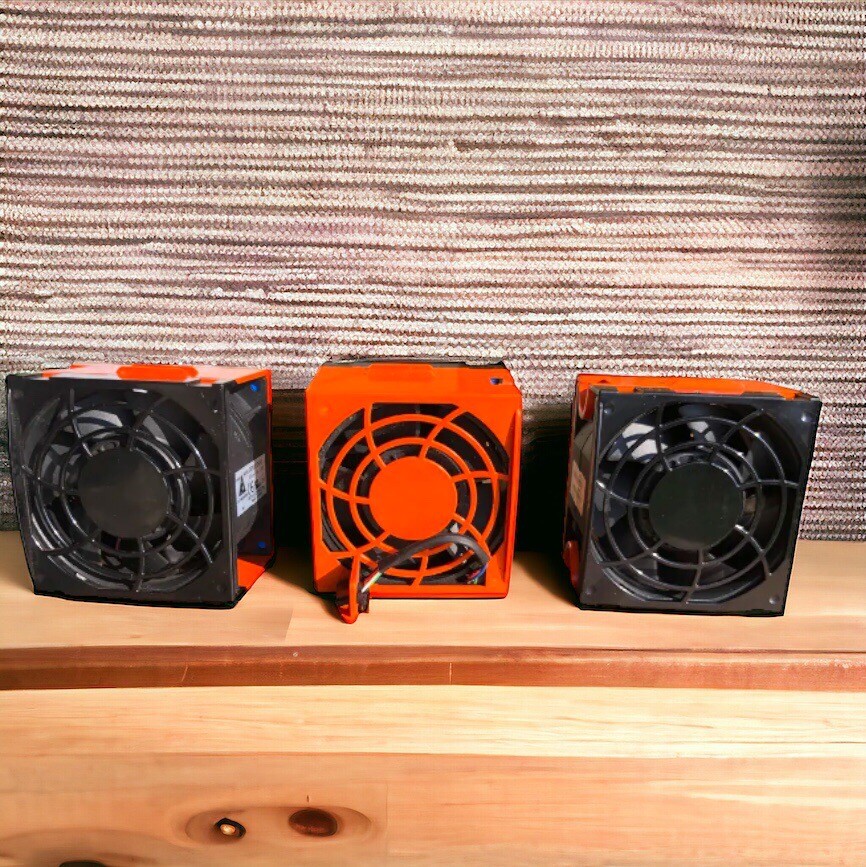 Lot of 3 Delta Computer Box Fans GFB0812SHS DC Brushless 12V 1.20A -8E27 Vde Vtg