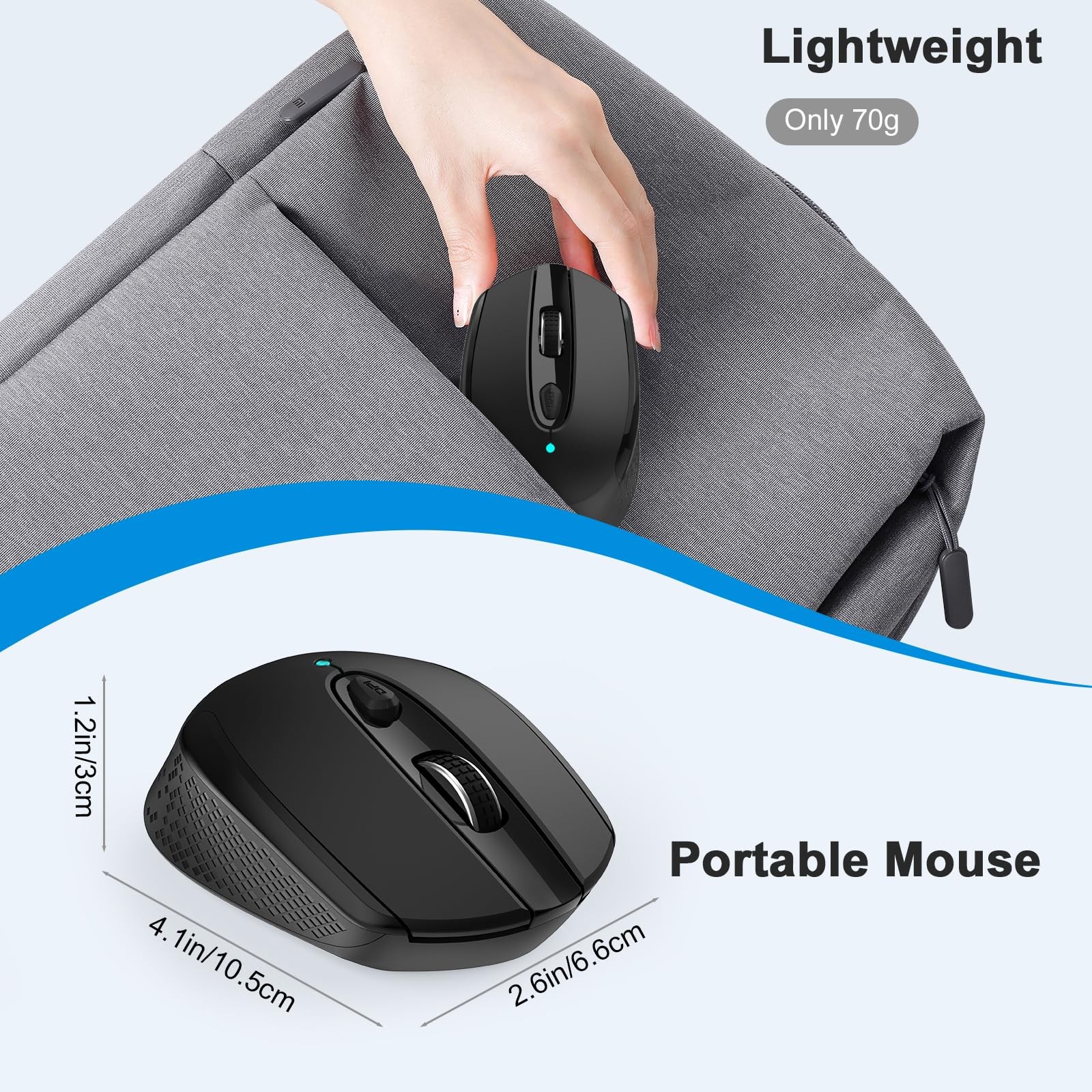 USB C Wireless Mouse, Type C Silent Mouse for MacBook Air/Pro, 2.4G Cordless …