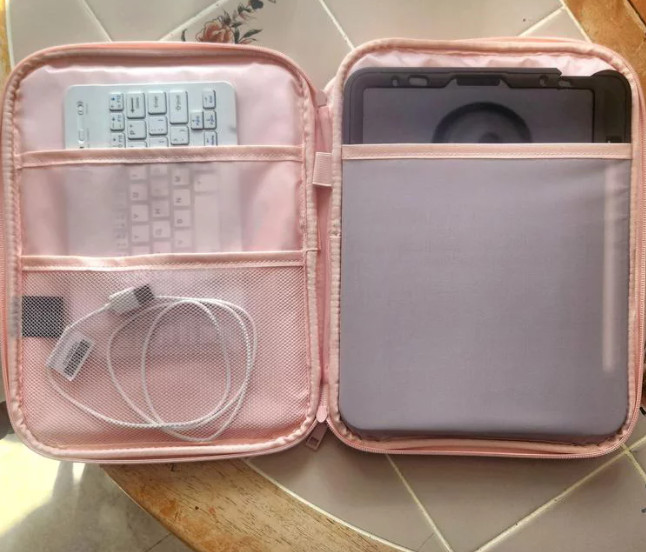 Brightroom Zip Tablet Pouch Laptop Bag Blush Pink 12in x 9.25in