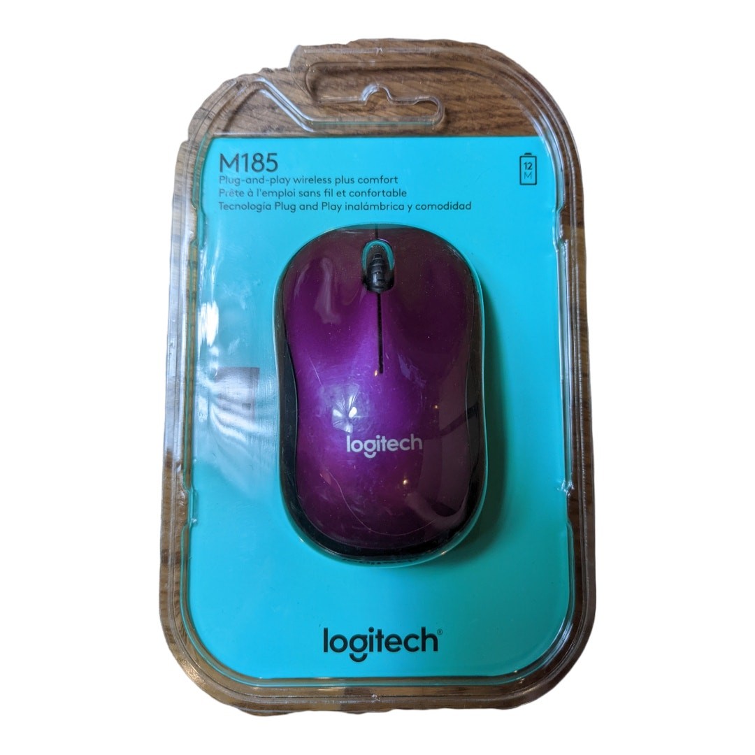NEW Logitech M185 Wireless Mouse PURPLE 910-003807