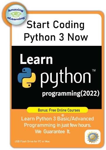 Start Coding Python 3 with this complete training course in USB (PC or Mac)