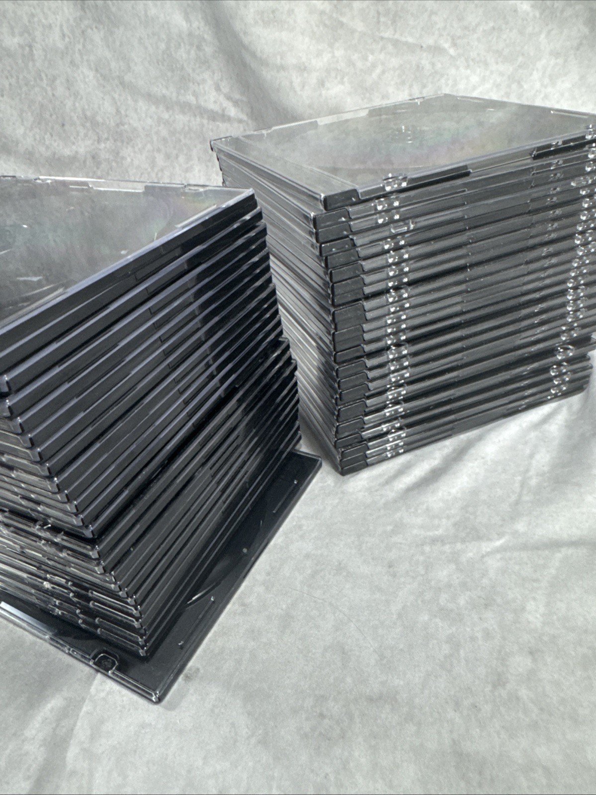 Lot Of 50 Black CD Slim Jewel Case Standard Slimline Bulk Unused