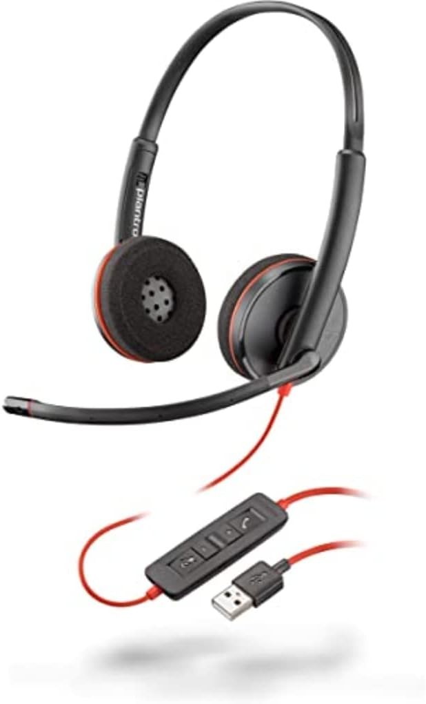 Blackwire C3220 Wired Headset – Active Noise Cancellation for Gaming & Calls