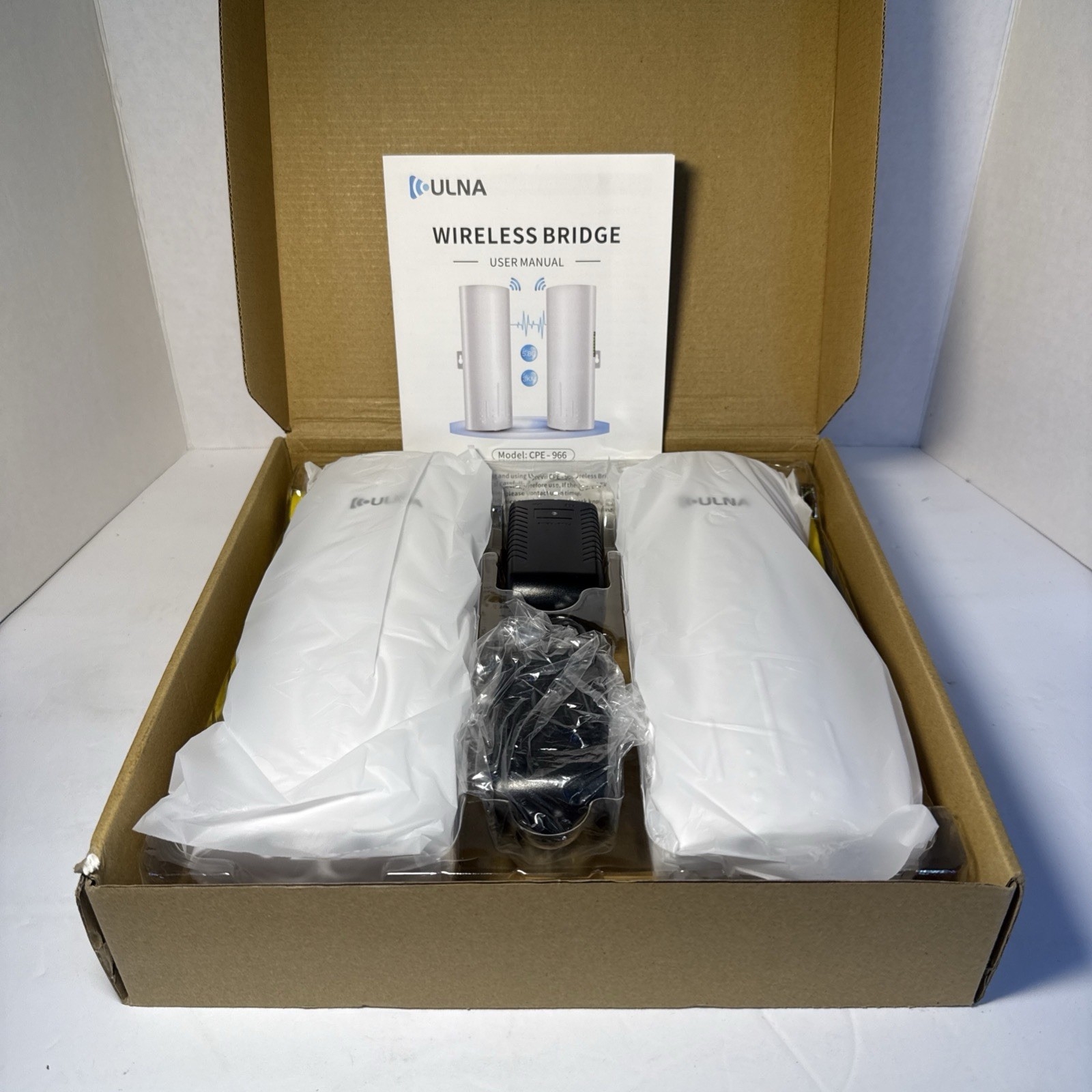 Wireless Bridge Ulna/Ueevii CPE966 5.8G 1000mbps 3KM Point to Point WiFi Outdoor