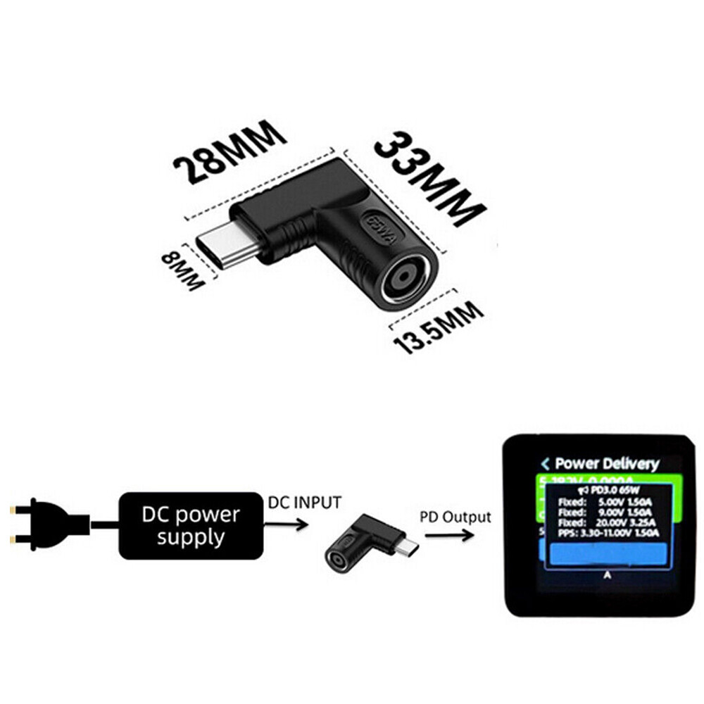 Lot Laptop Charger Converter TO USB Type C PD Power Charging Cable Adapter 7406