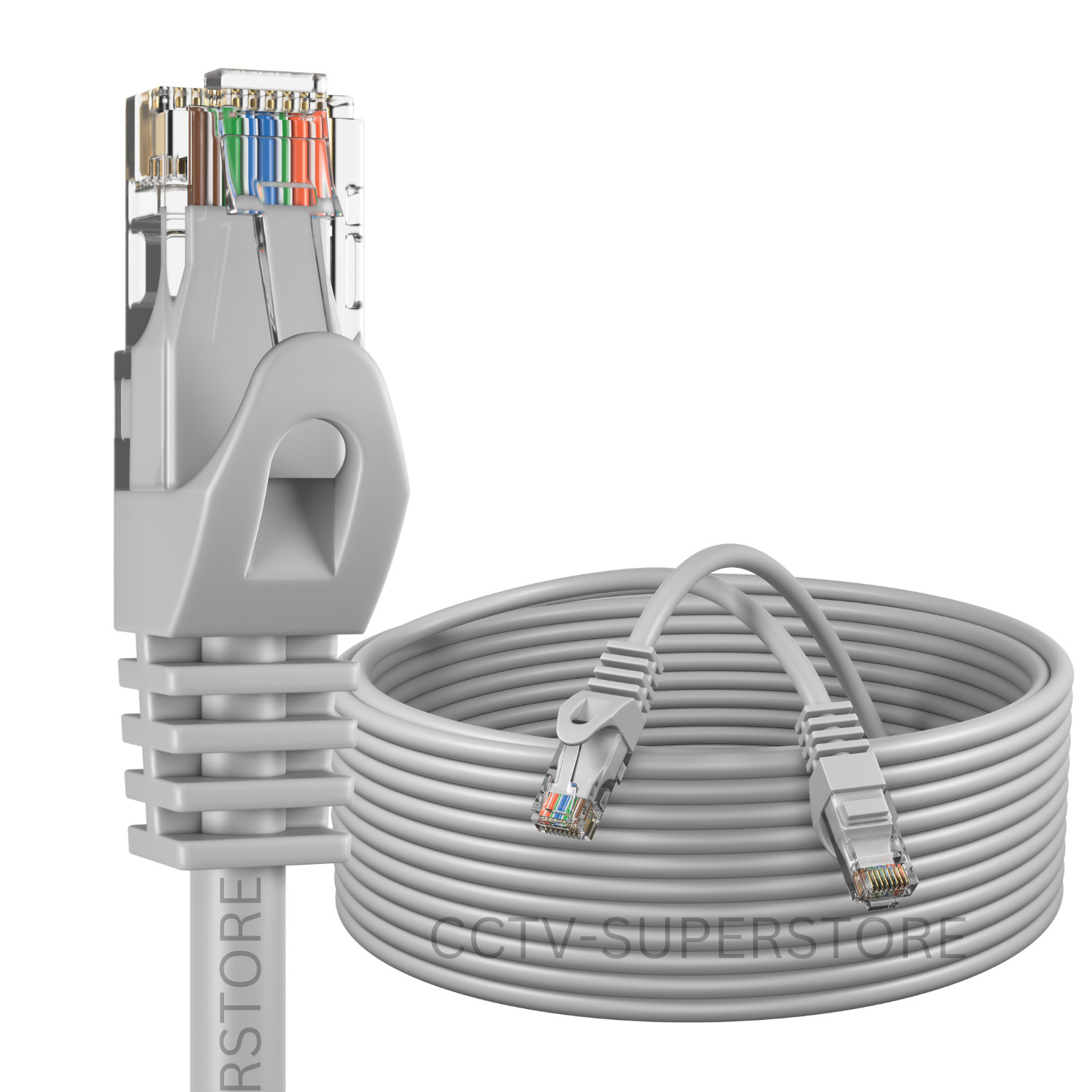 CAT5E Ethernet LAN Cable RJ45 Grey 50ft to 200ft for PS3, Xbox, PC, Router lot