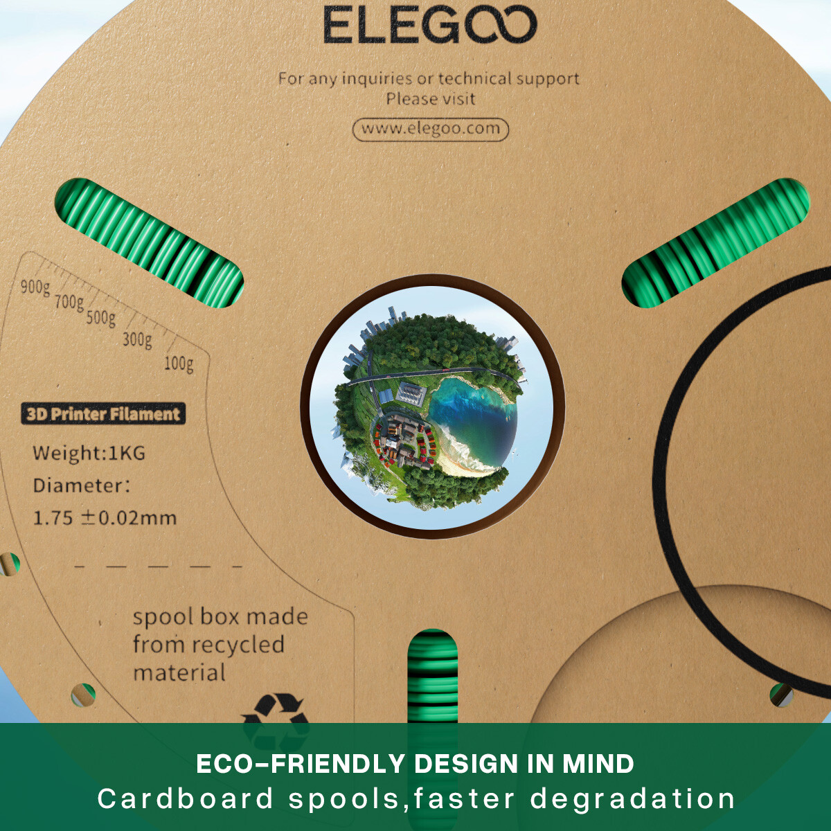 ELEGOO FDM 3D Printer PLA/Matte/ABS Filament 1.75mm Bundles 10 Rolls 1KG US