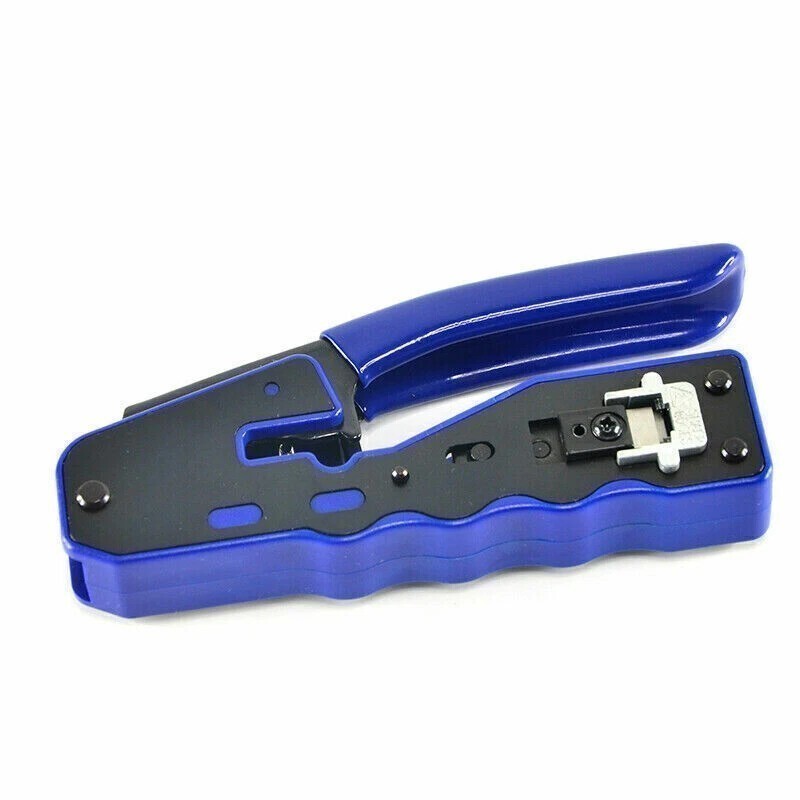 RJ45 Pass Through Crimping Tool for Cat5 Cat5e Cat6 Plugs Connector Network A