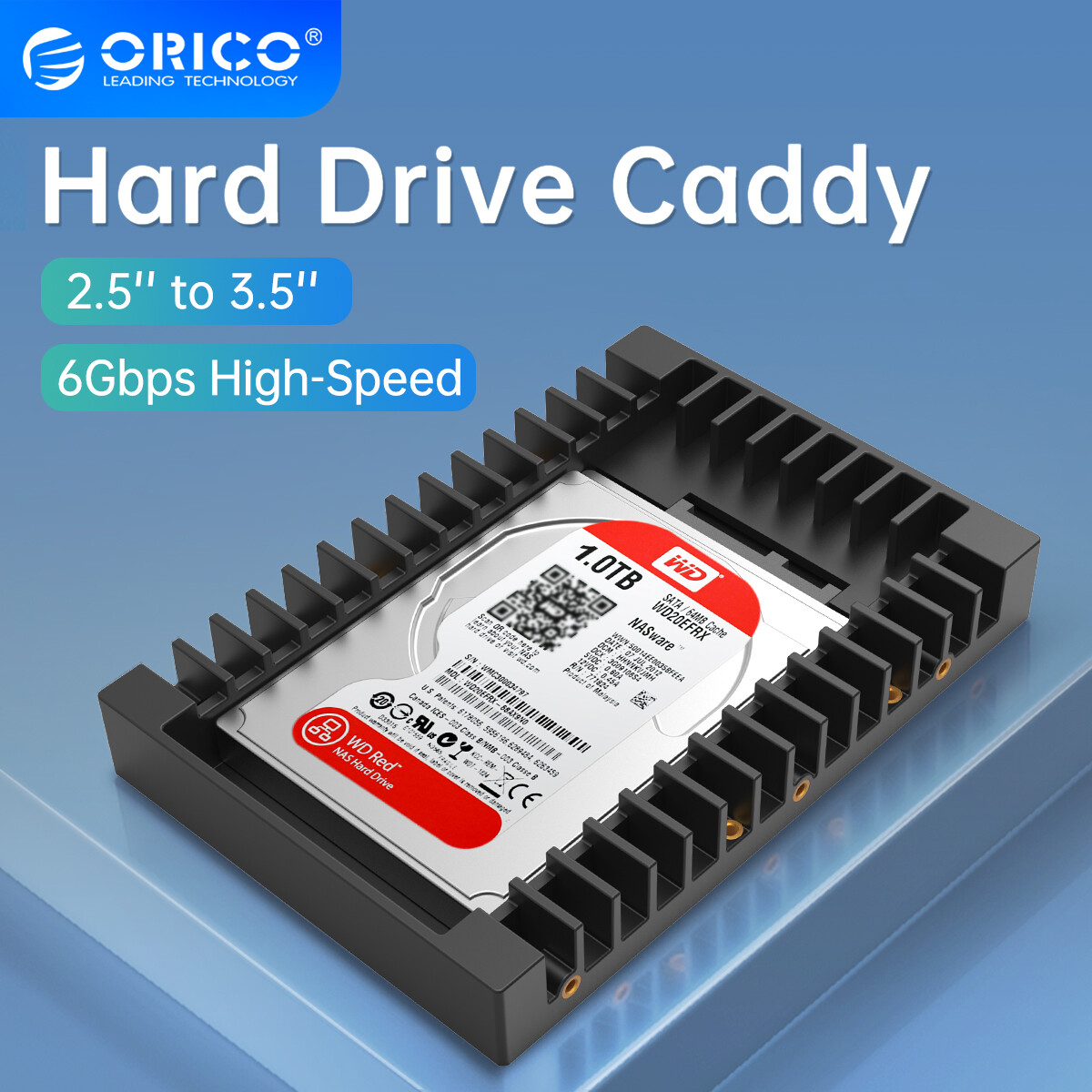 ORICO SATAIII 2.5 to 3.5” Hard Drive Adapter Converter fr 7/9.5 /12.5mm HDD SSD