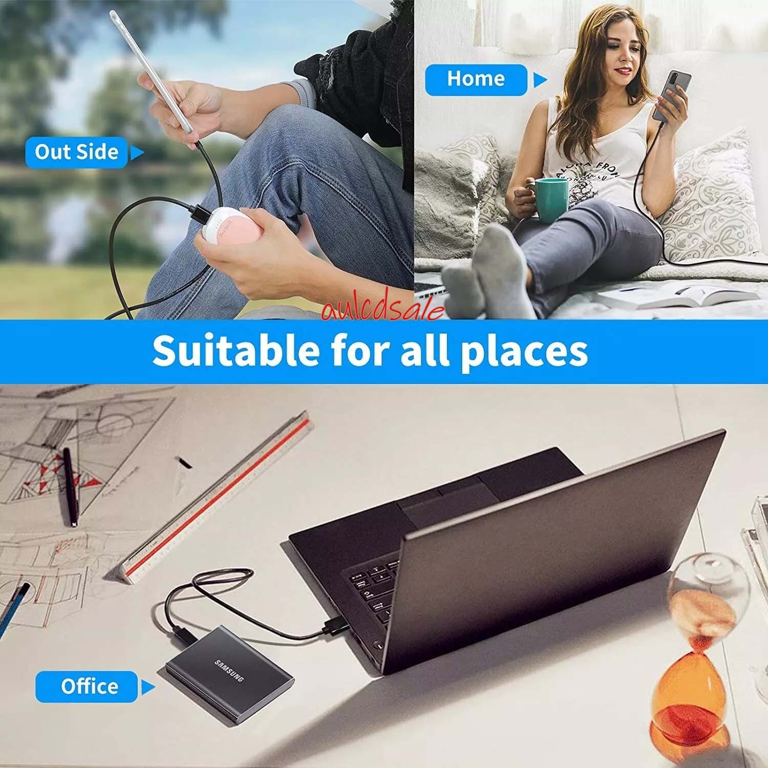 USB 3.2 USB-A to USB-C cable 10Gbps Data Transfer 3A 60W Fast Charging Cord 2.0m