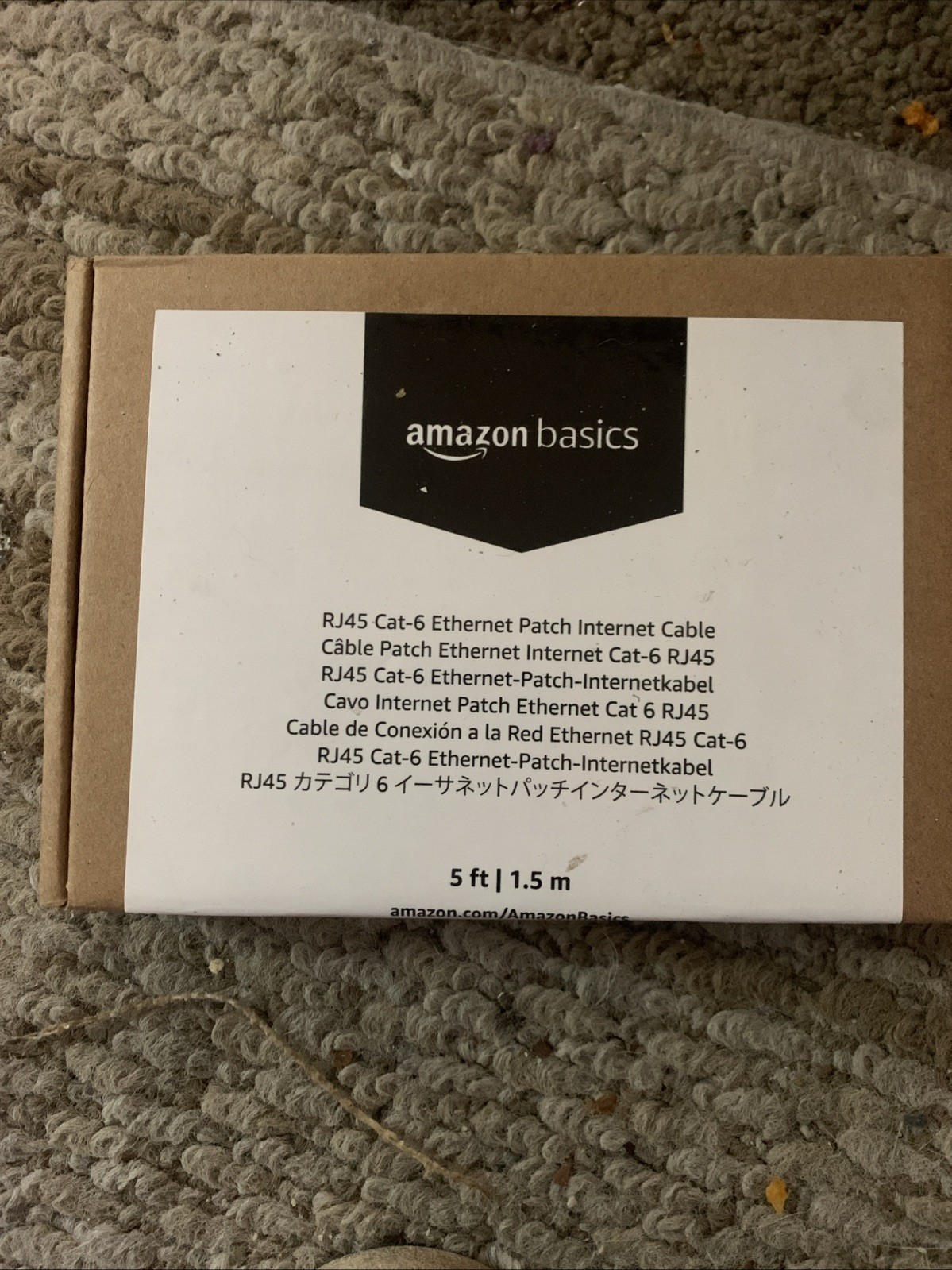 Amazon Basics RJ45 Cat-6 Gigabit Ethernet Patch Internet Cable – 5 Foot Black#