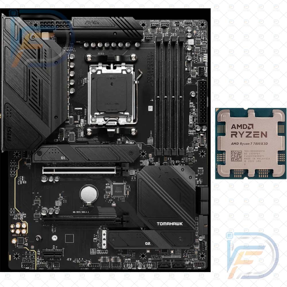 AMD Ryzen 7 7800X3D + MSI MAG B650 Tomahawk WiFi AM5 DDR5 Combo