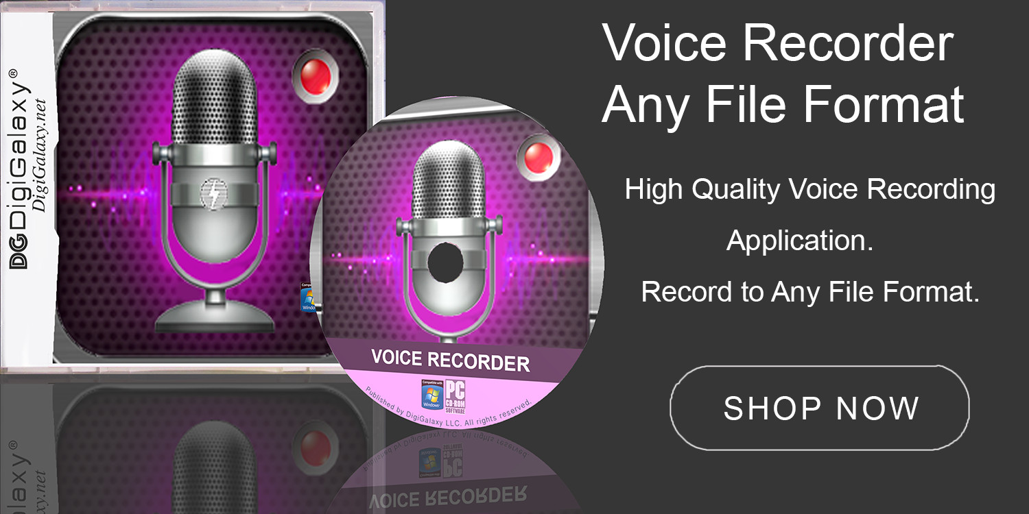 Voice Recorder – Any File Format (Windows 10 or Mac compatible)
