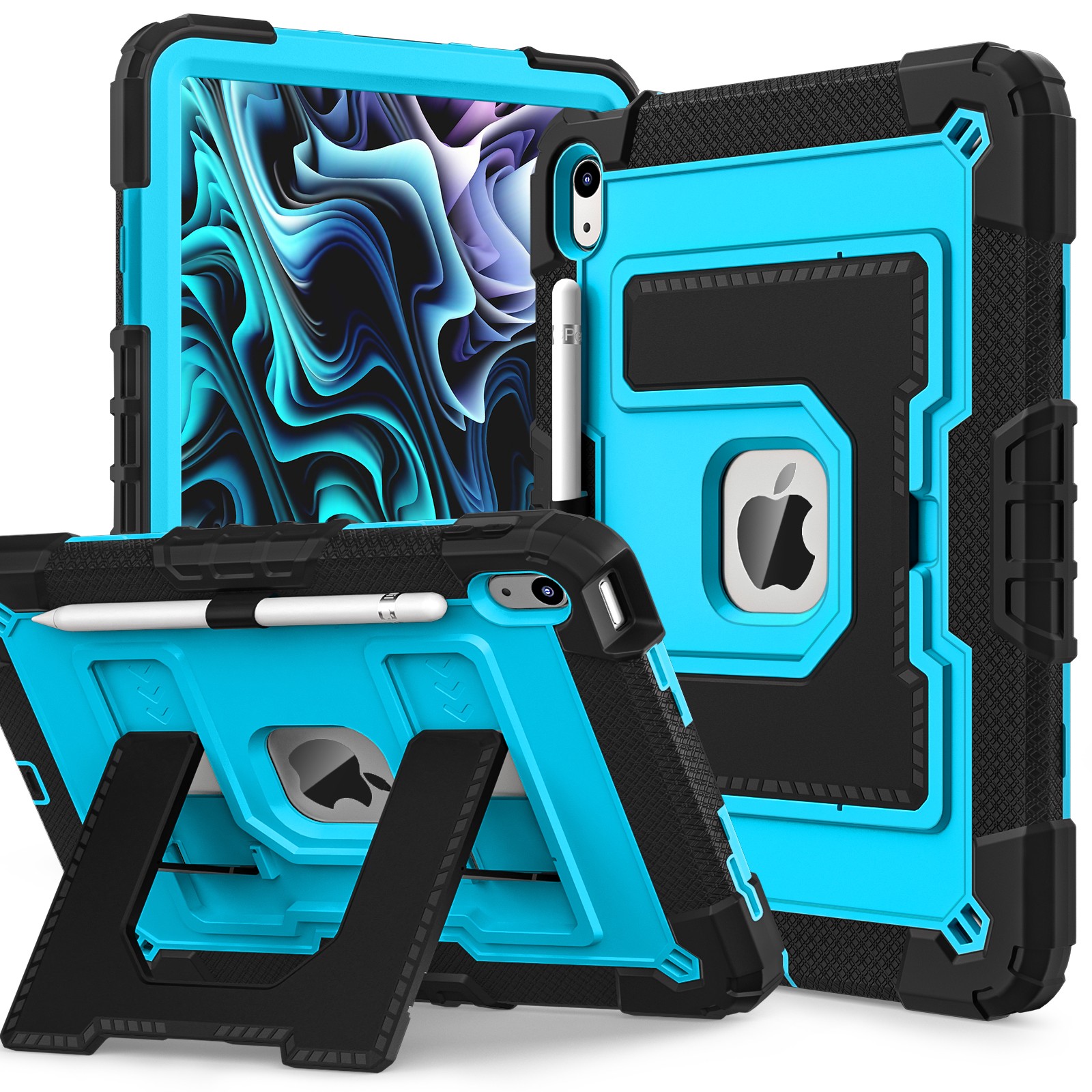 For Apple iPad A16/10th Gen Air 11 M4/M3/M2 Rugged Heavy Duty Stand Case w Strap