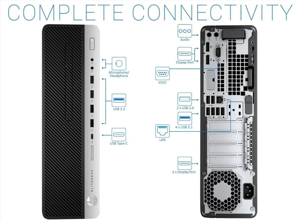 HP EliteDesk 800 G5 SFF Desktop Intel Core i7-9700 16GB RAM 256GB SSD Windows 11