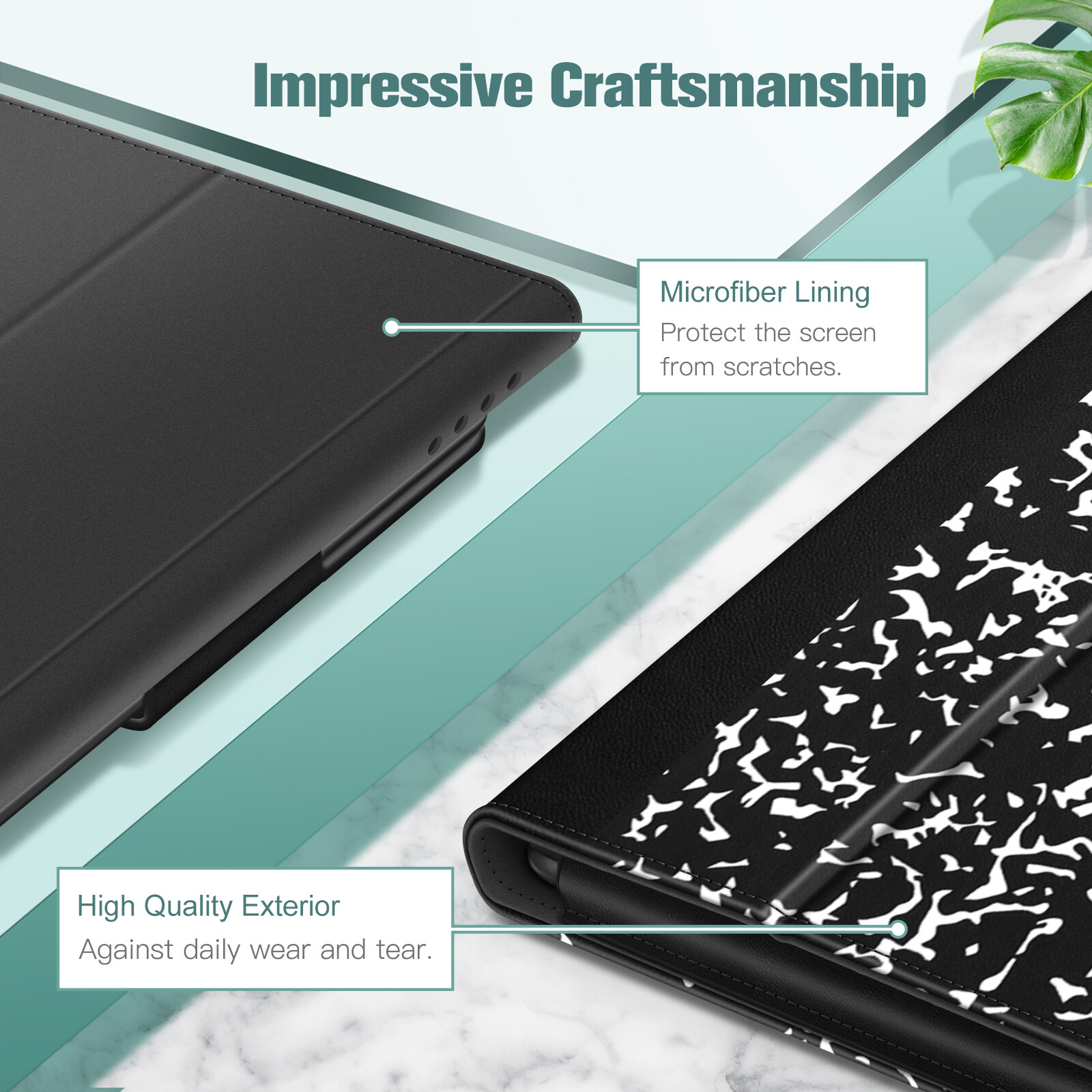 Folio Case for Amazon Fire HD 10 (13th/11th Gen, 2023/2021) Slim Fit Stand Cover