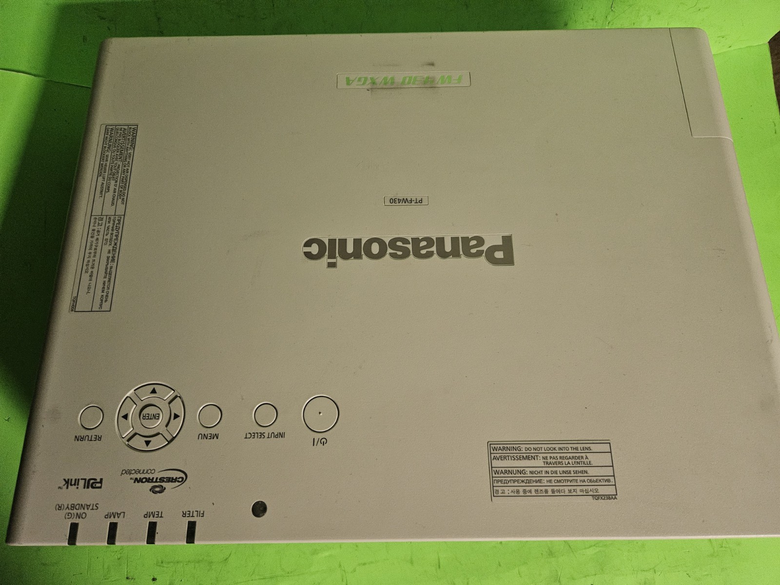 Panasonic PT-FW430U WXGA 3500 Lumens LCD Projector 3315h