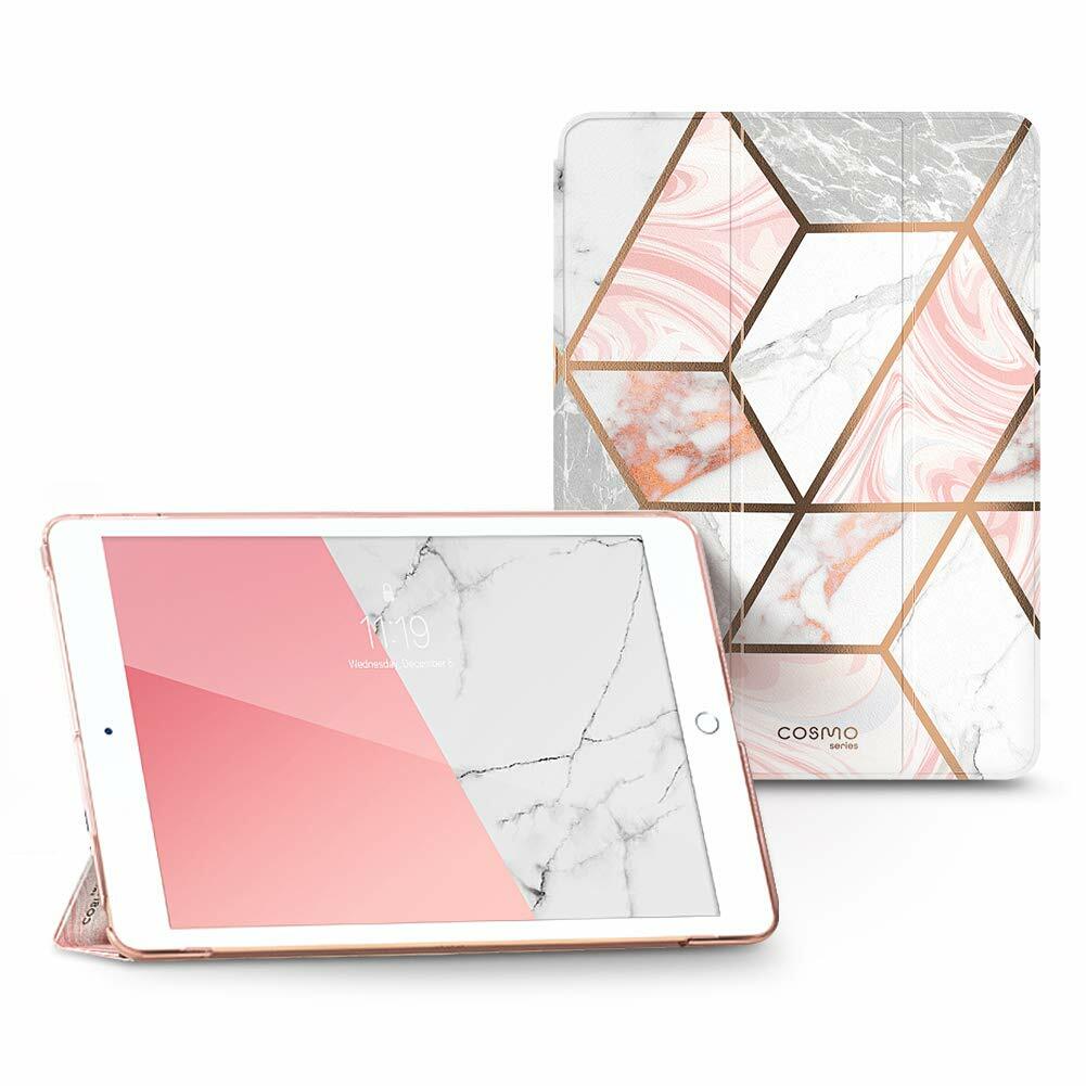 For iPad 10.2″ iPad 7th/8th/9th Gen i-Blason Trifold Stand Case Translucent Back
