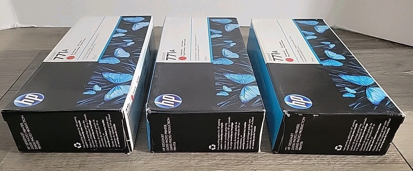 HP 771A 775-ml Chromatic Red DesignJet Ink Cartridge, B6Y16A