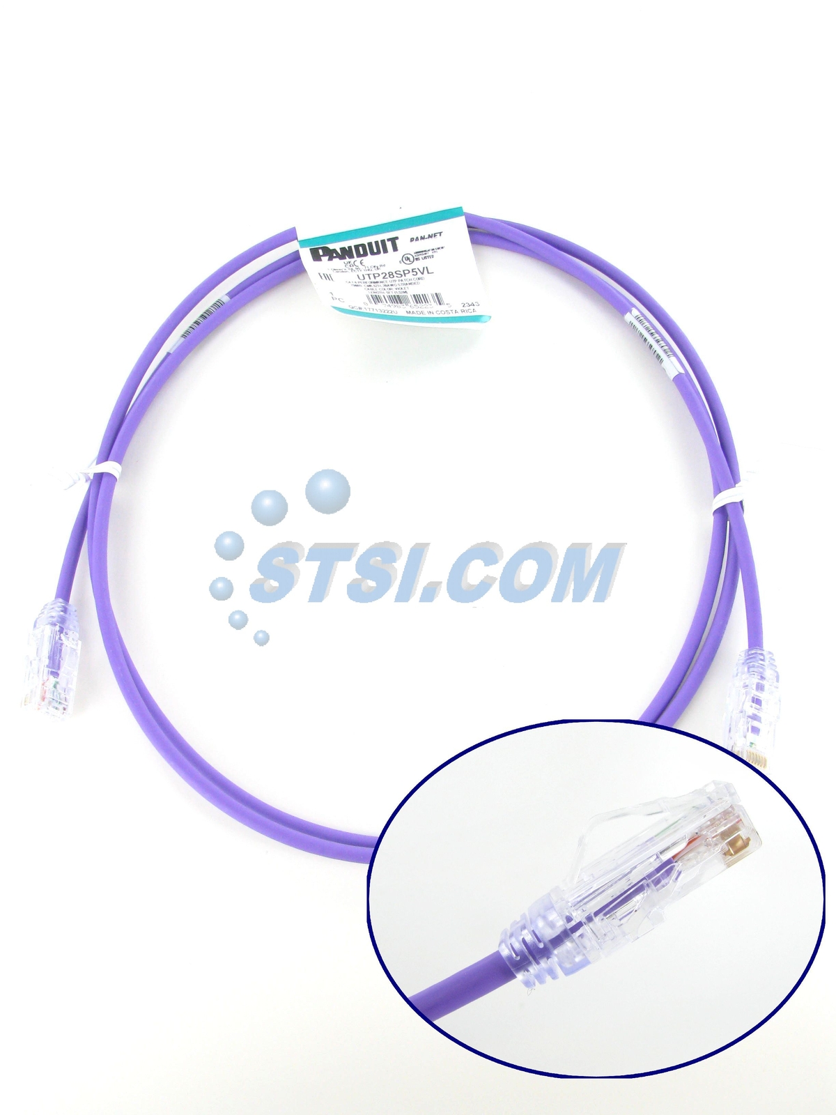 Panduit UTP28SP5VL Cat6 28 AWG Network Patch Cable/Cord, 5 Ft Violet ~STSI