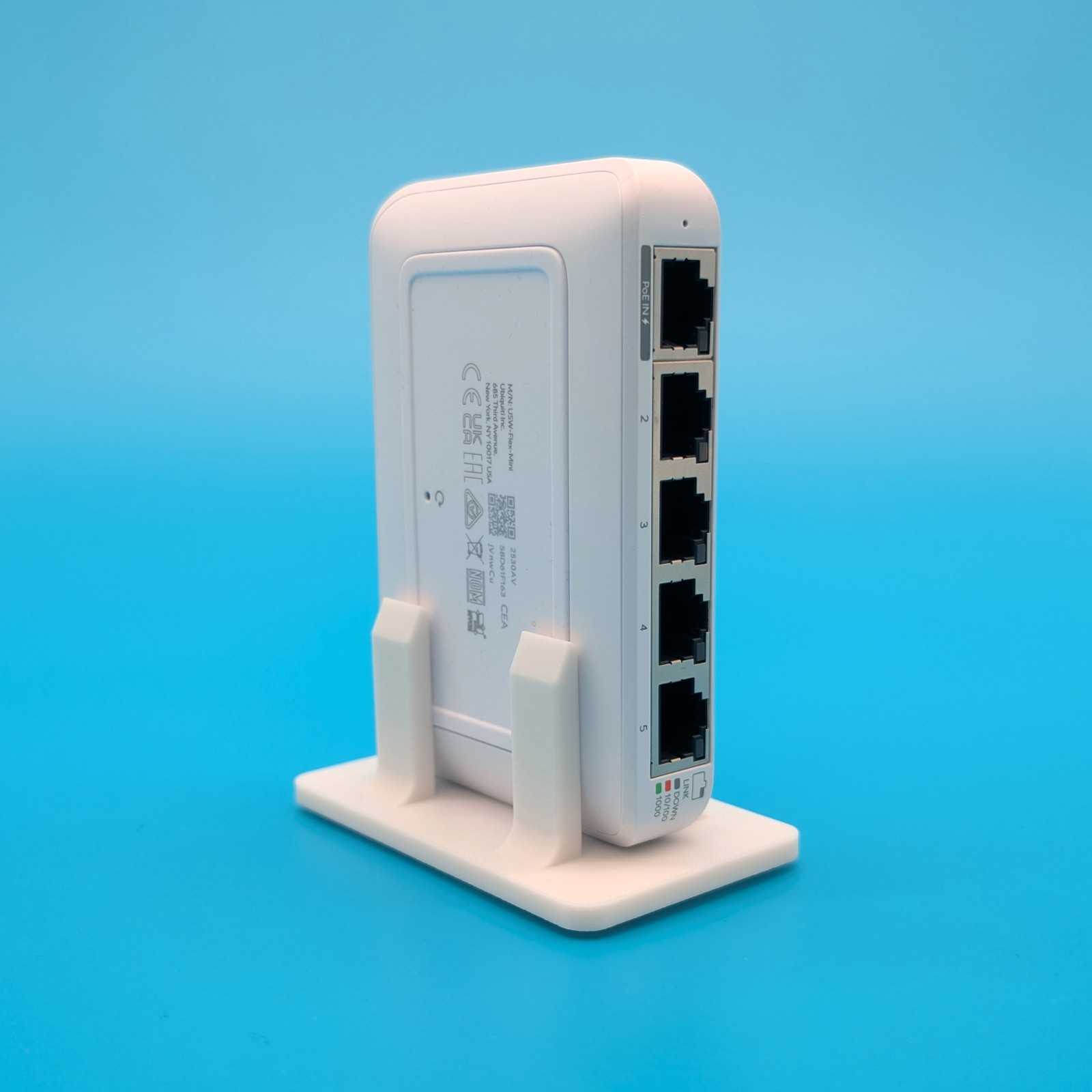 Stand for UniFi Flex Mini with Silicone Feet – Black or White PETG