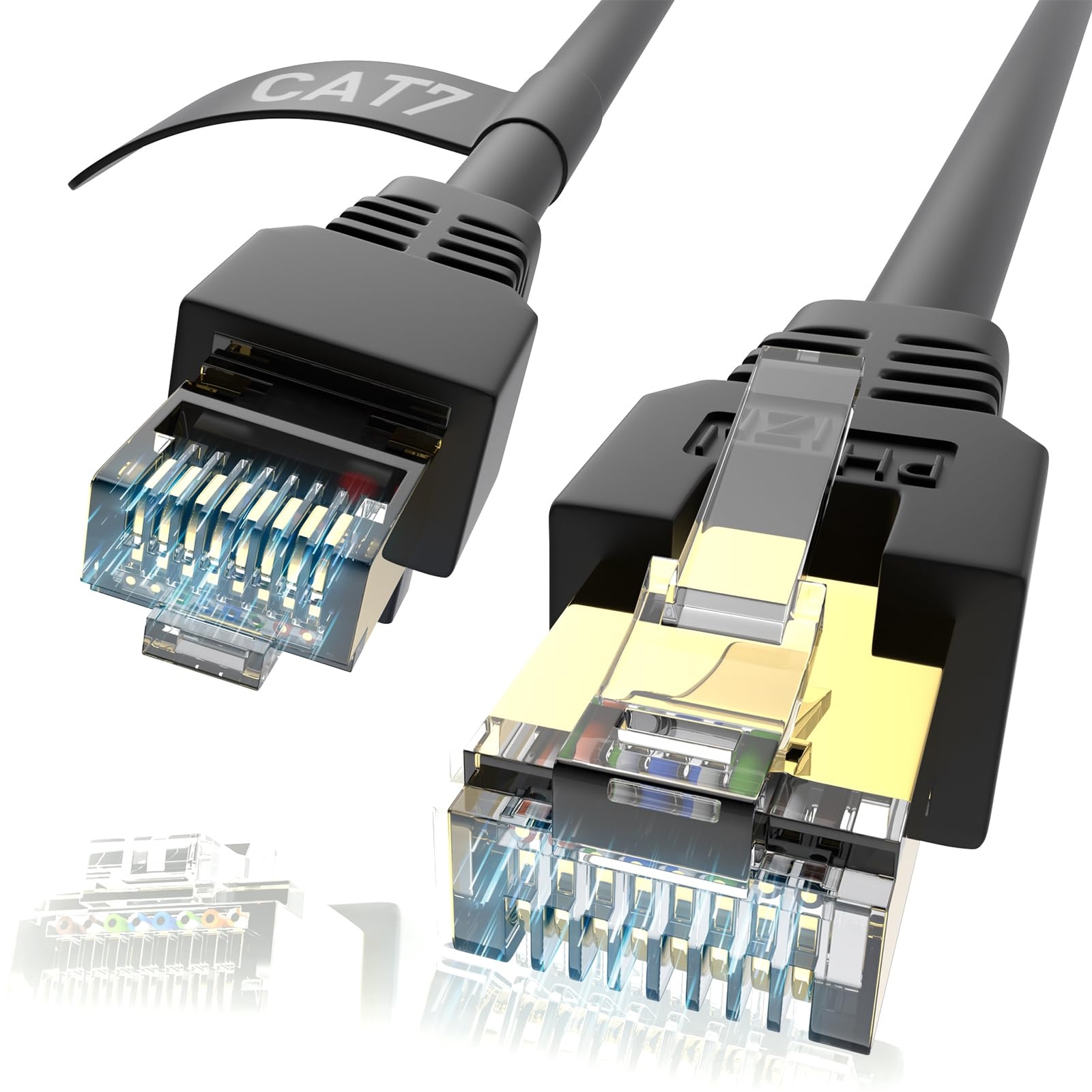 Cat7 Ethernet Cable 50ftCat7 3Ft 15Ft 25Ft 50Ft 100Ft 125Ft 150Ft 175Ft 200Ft…