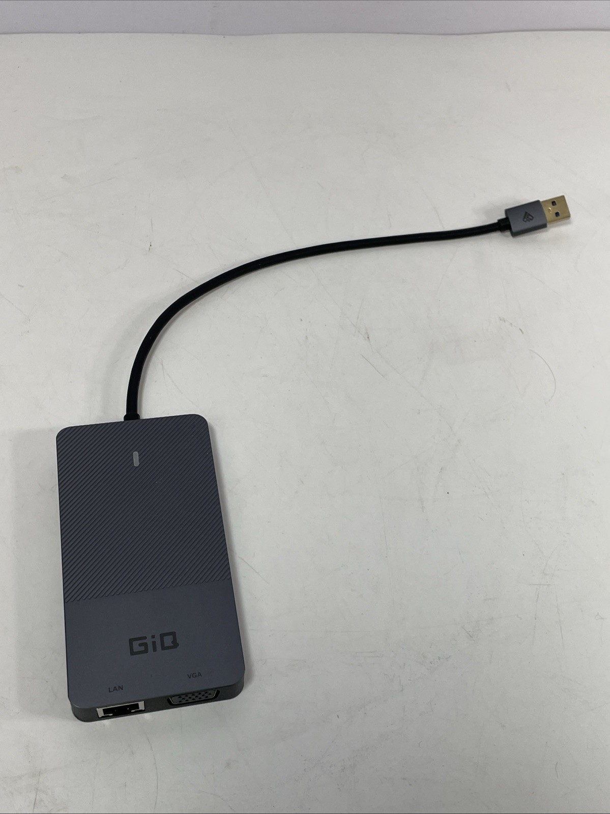 USB Docking Station GIQ USB C hub USB 3.0 to Dual HDMI VGA (3) Pre Owned
