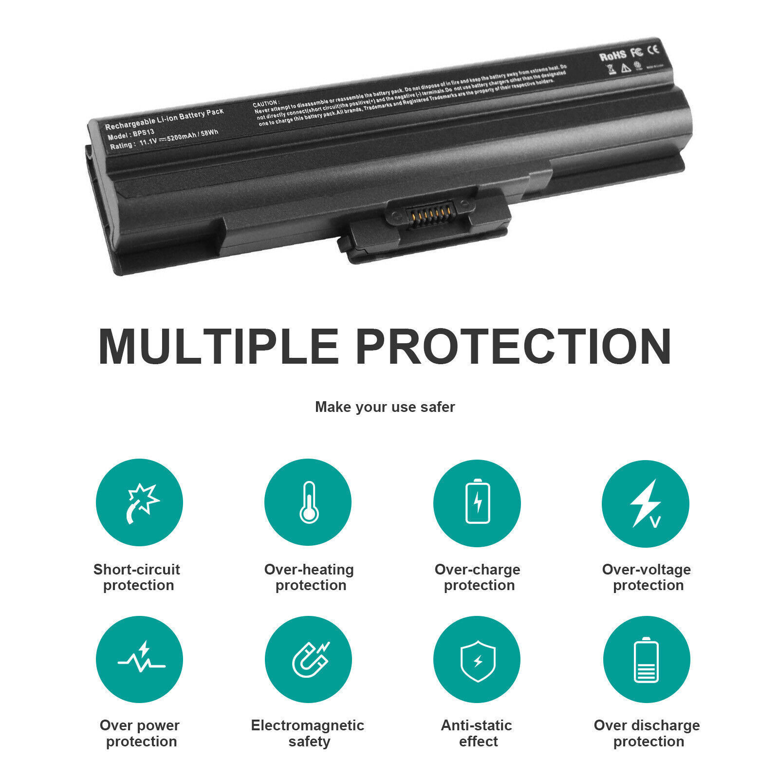 Battery for Sony PCG-7171L, PCG-7172L, PCG-7173L, PCG-7174L, PCG-7184L PCG-7185L
