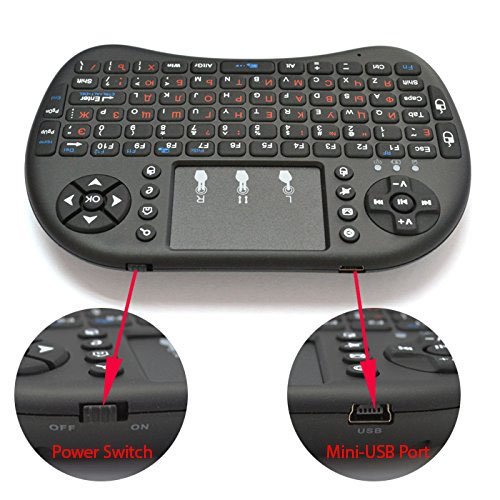 Rii i8+ BT Mini Bluetooth Backlight Touchpad Keyboard (Ship from U.S)